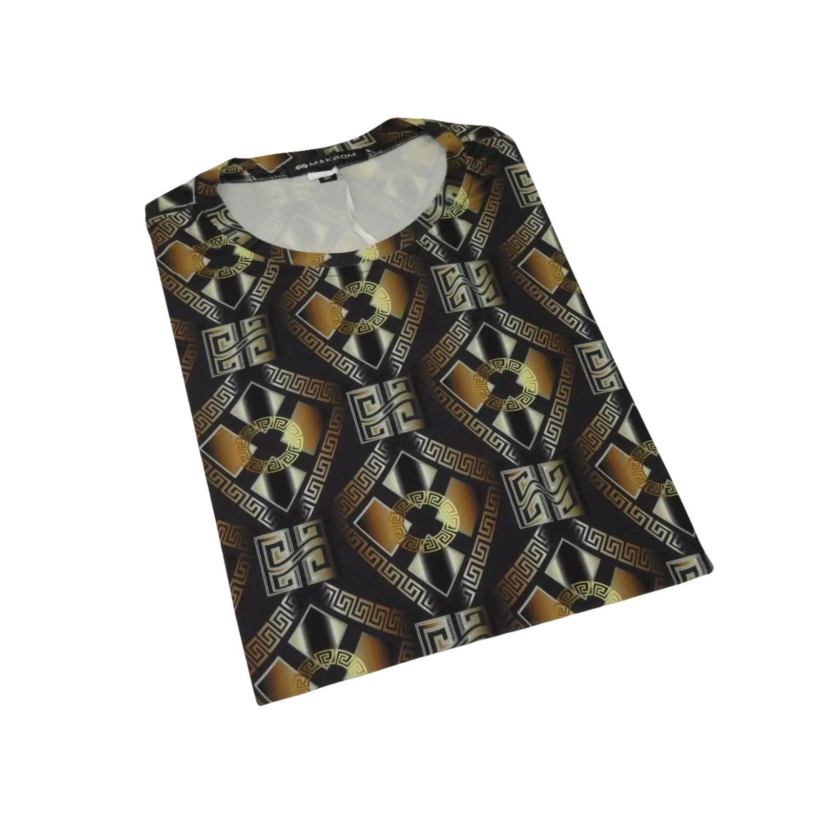 Men Oscar Banks Turkey Party T - Shirt Satin European 1168 - 07 Black Gold Fancy - J.Valintin Men's Wear Legend - 72580
