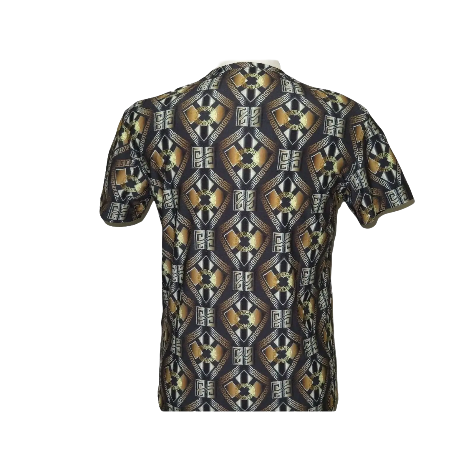 Men Oscar Banks Turkey Party T - Shirt Satin European 1168 - 07 Black Gold Fancy - J.Valintin Men's Wear Legend - 72580