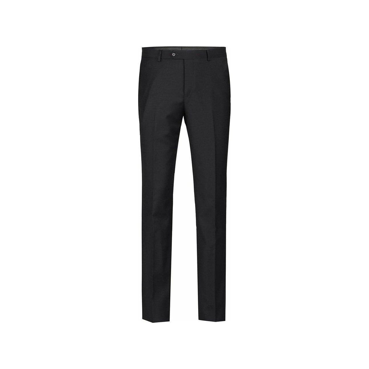 Men Renoir Flat Front Slacks 100% Soft Wool Super 140's Classic Fit 508 - 1 Black - J.Valintin Men's Wear Legend - 73898