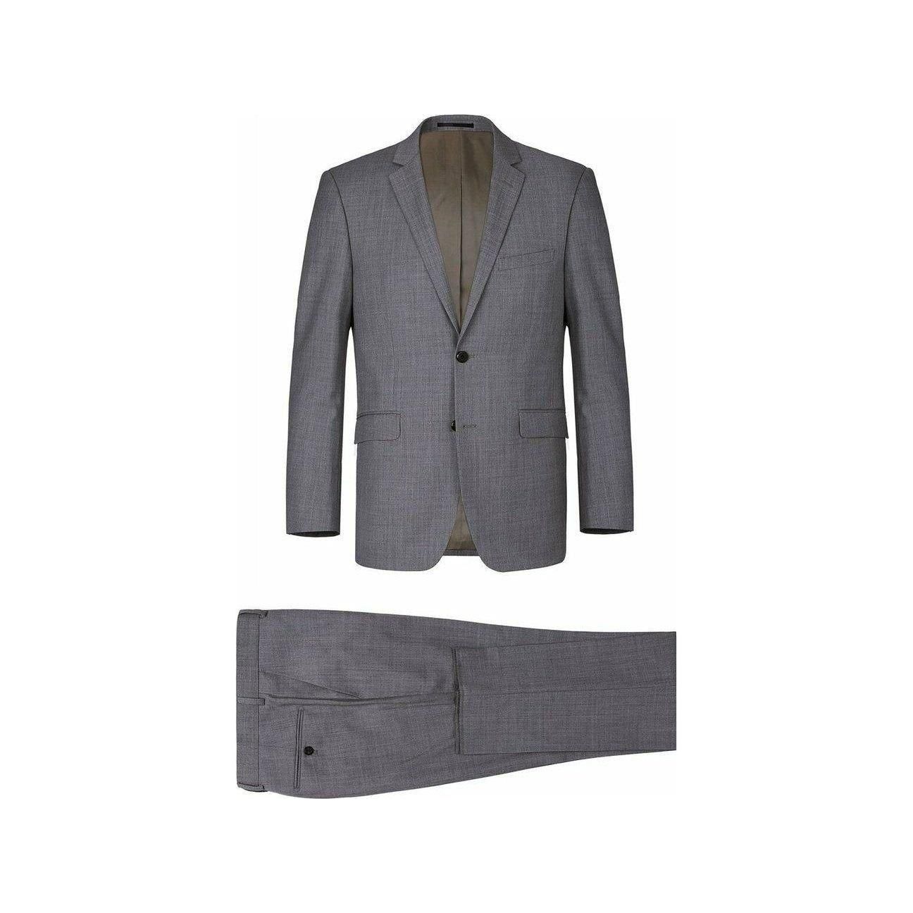 Men Renoir Suit Separate Super 140 Wool Two Button Classic Fit 508 - 3 Mid Gray - J.Valintin Men's Wear Legend - 73422
