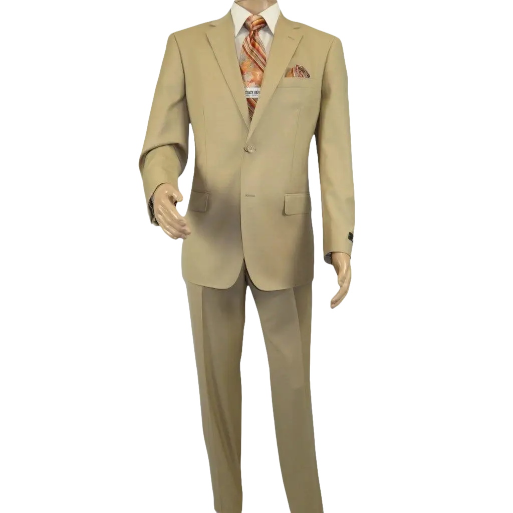 Men Renoir Suit Separate Super 140 Wool Two Button Classic Fit 508 - 4 Beige New - J.Valintin Men's Wear Legend - 96058
