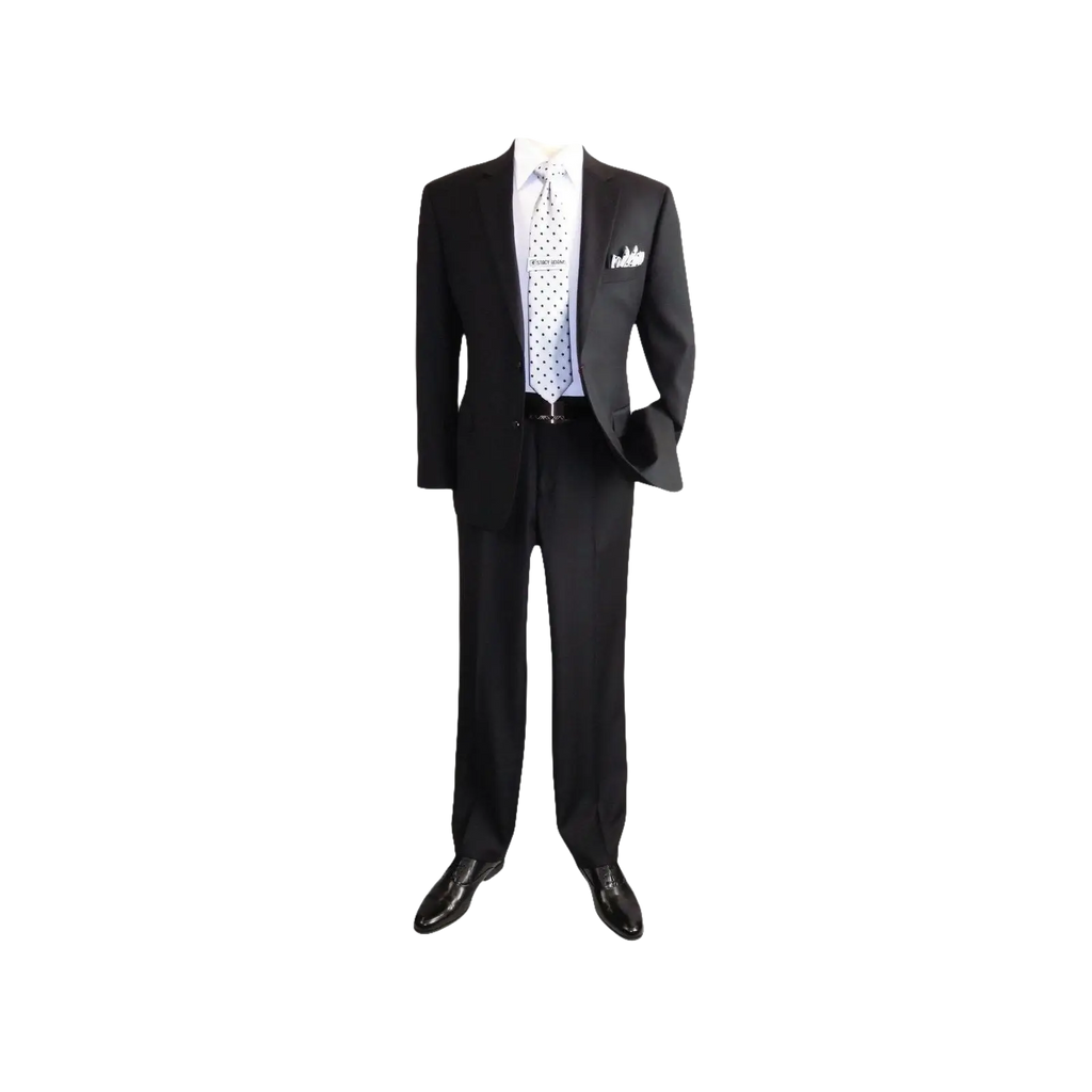 Men Renoir Suit Separate Super 140s Soft Wool Two Button Classic Fit 508 - 1 Black - J.Valintin Men's Wear Legend - 73369