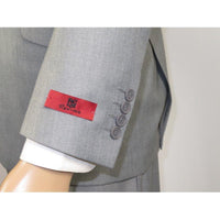 Men RENOIR suit Solid Two Button Business or Formal Slim Fit 202 - 2 Light gray - J.Valintin Men's Wear Legend - 202 - 2 - Lt Gray - 36S