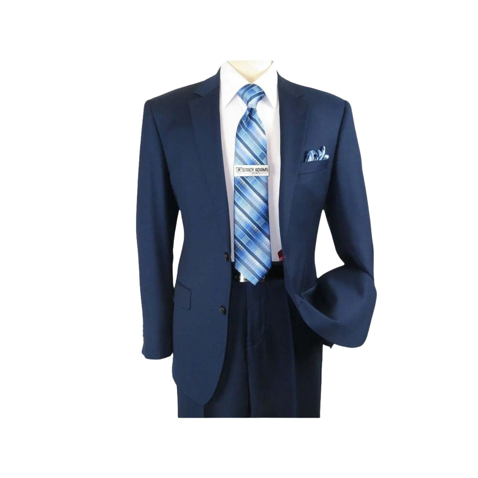 Men Renoir Suit Super 140s Soft Wool 2Button Side Vent Classic Fit 508 - 19 Navy - J.Valintin Men's Wear Legend - 73399