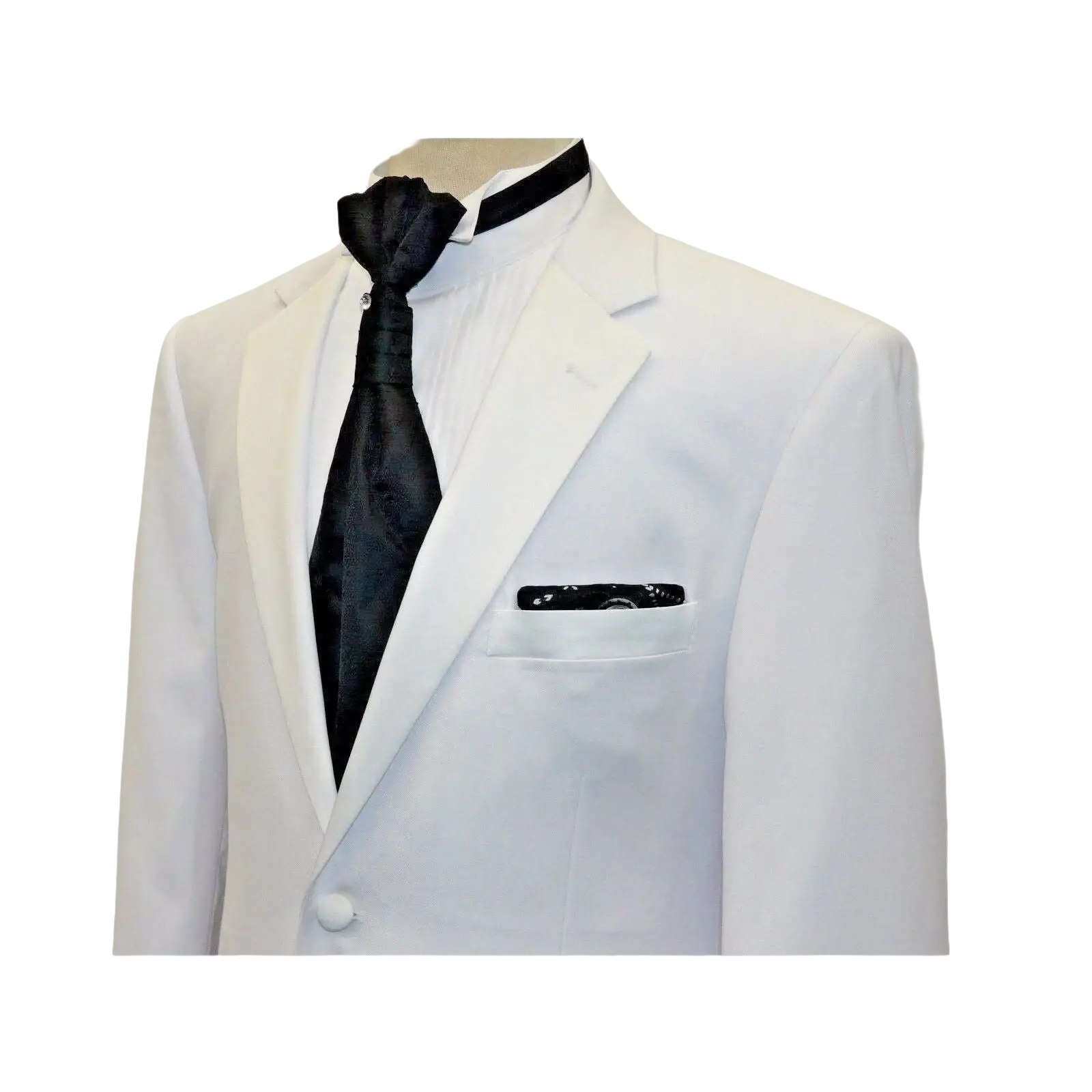 Men Renoir Tuxedo Two Button Notch Formal with Satin Lapel trims 201 - 6 White - J.Valintin Men's Wear Legend - 21682