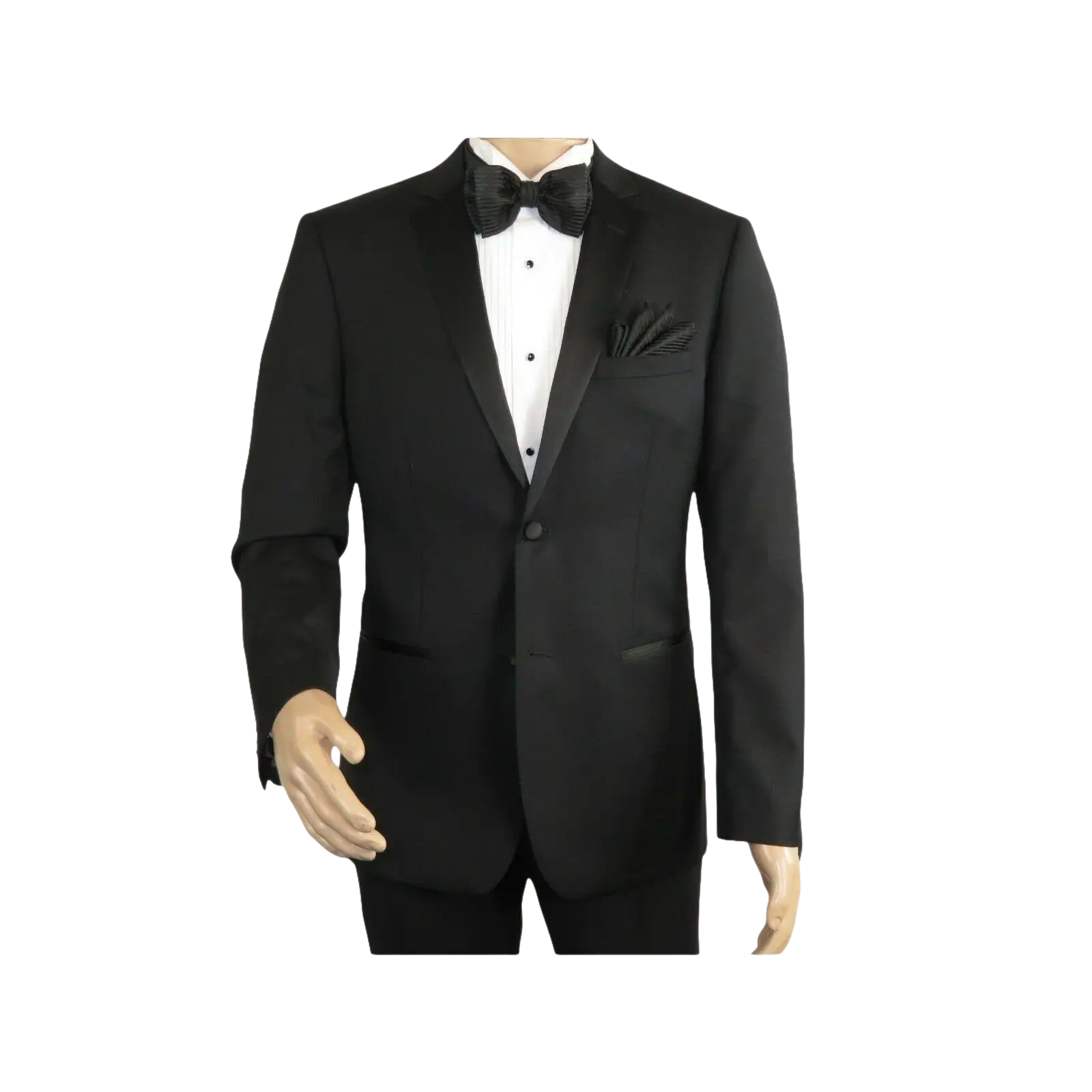 Men Renoir Wool Wedding Tuxedo Two Button Notch Formal Classic Fit 508 - 1 Black - J.Valintin Men's Wear Legend - 80386