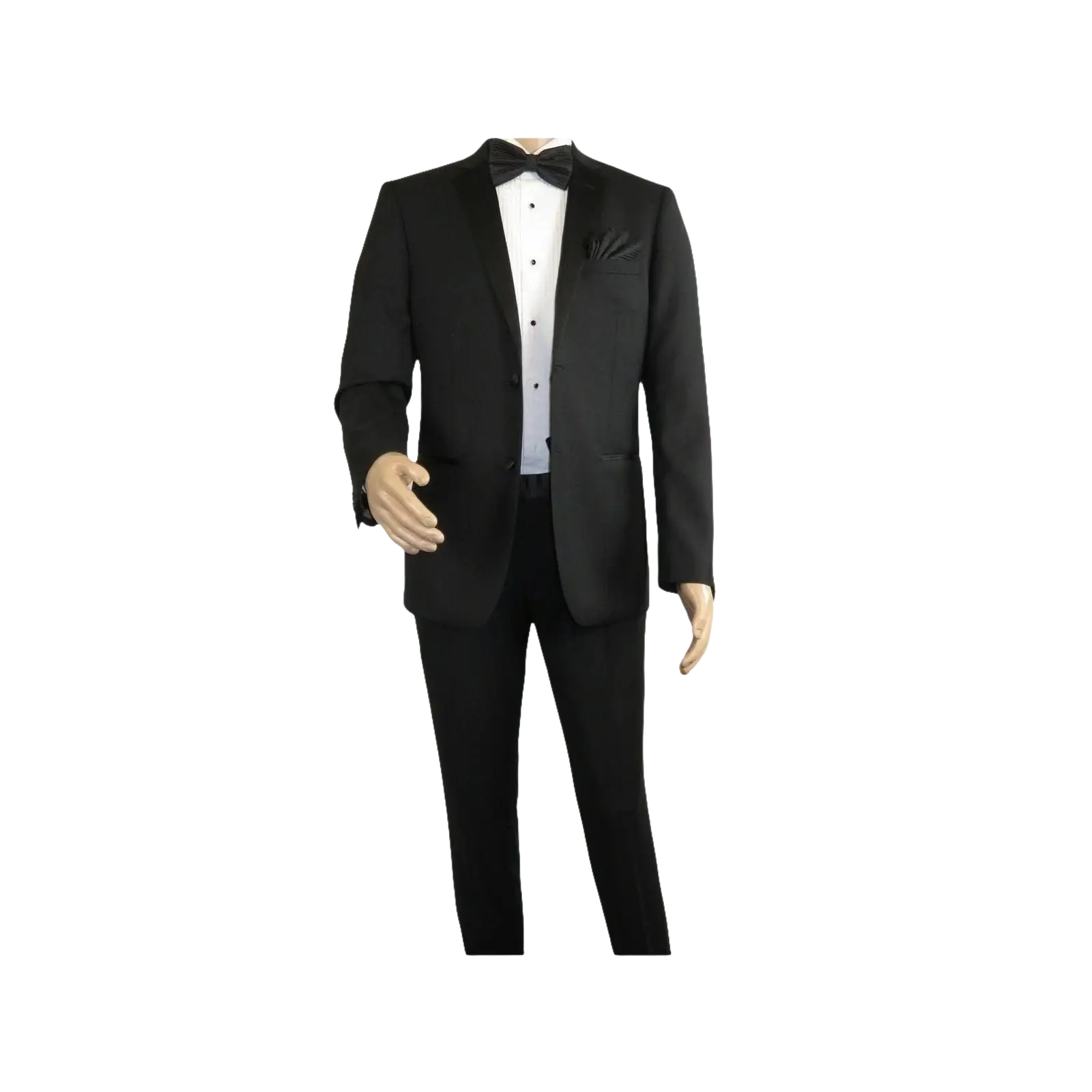 Men Renoir Wool Wedding Tuxedo Two Button Notch Formal Classic Fit 508 - 1 Black - J.Valintin Men's Wear Legend - 80386
