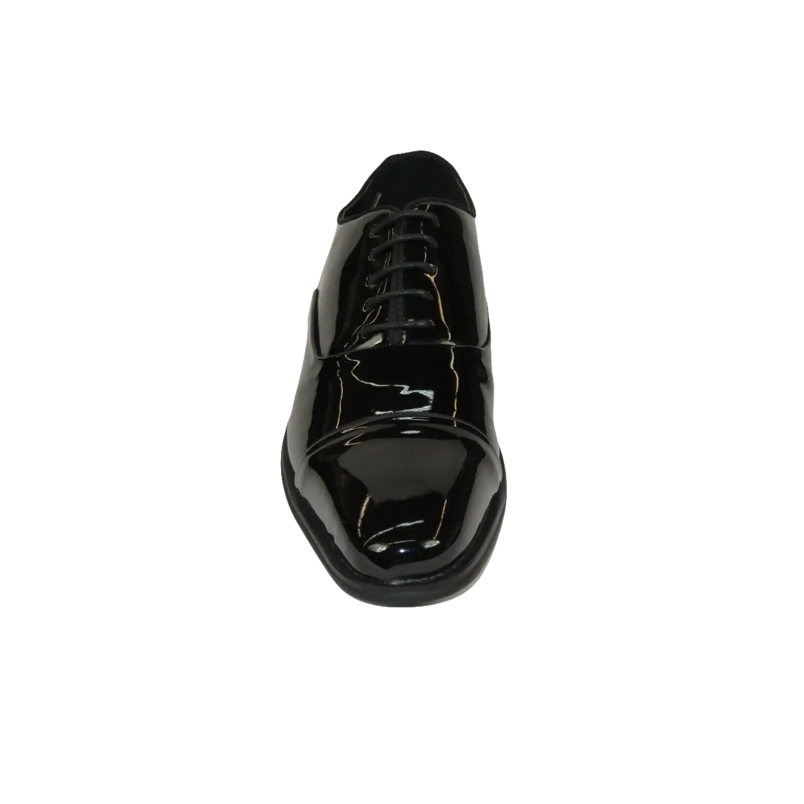 Men Santino Luciano Formal Dress Shoes Patent Leather Shiny Lace up C384 Black - J.Valintin Men's Wear Legend - 100825