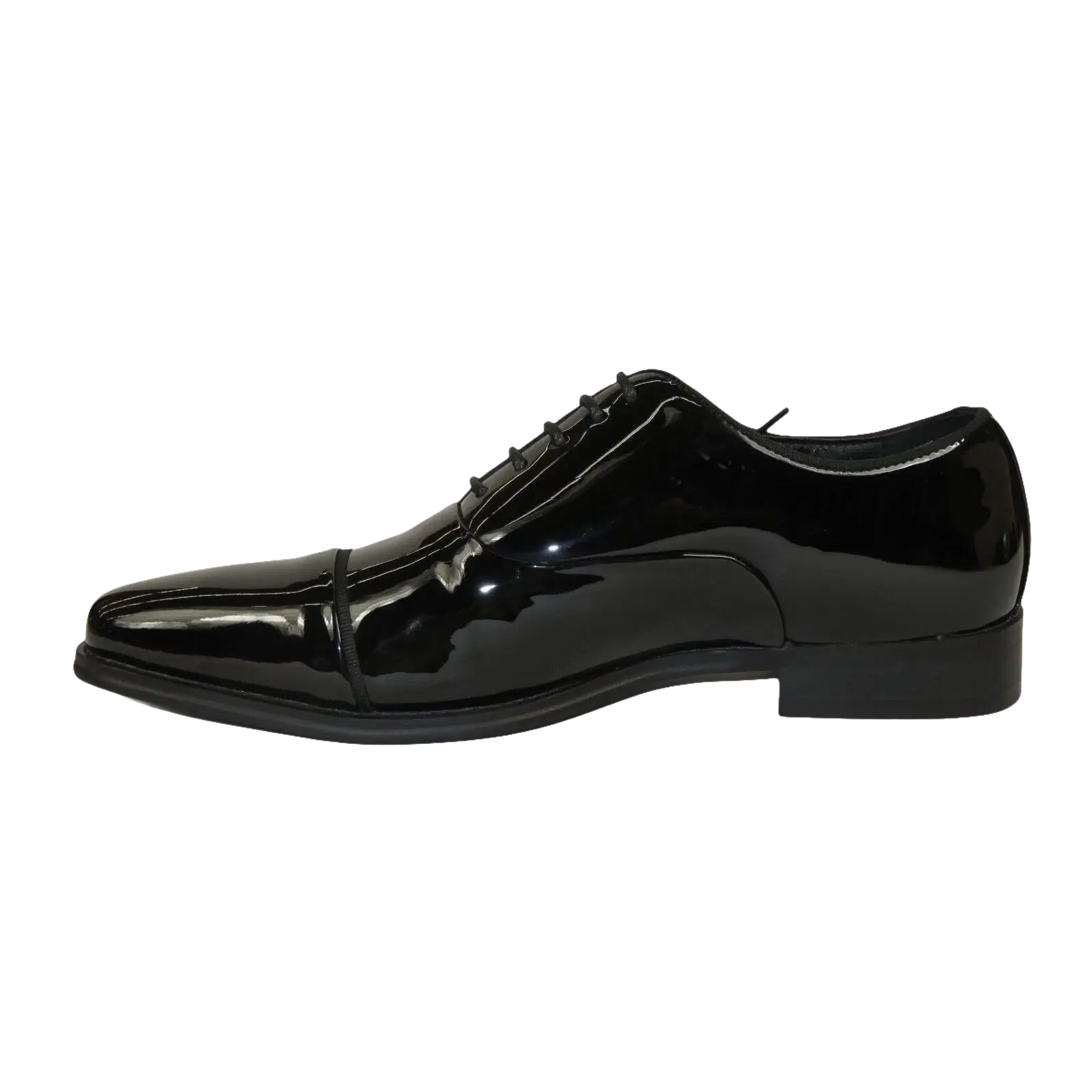 Men Santino Luciano Formal Dress Shoes Patent Leather Shiny Lace up C384 Black - J.Valintin Men's Wear Legend - 100825