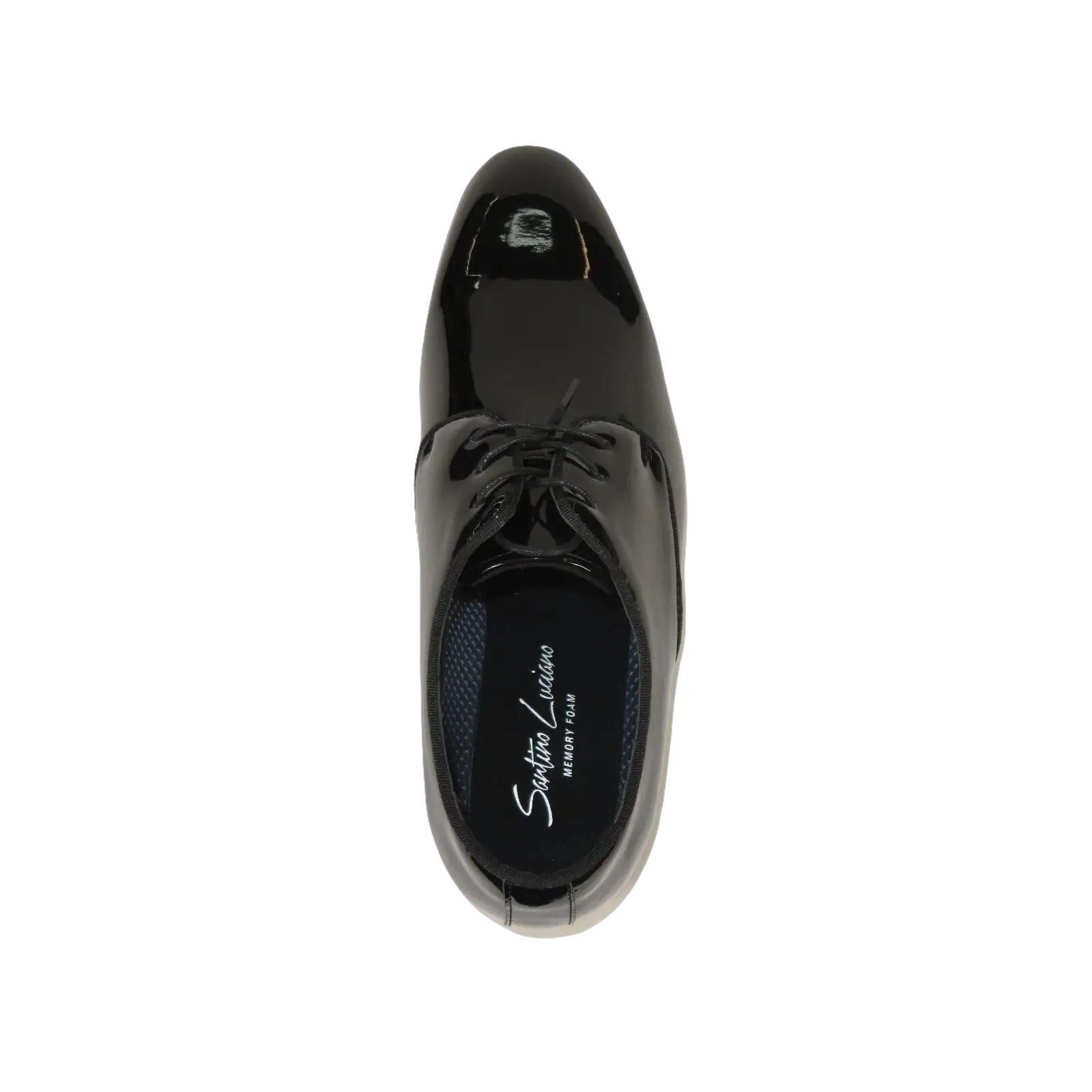 Men Santino Luciano Formal Dress Shoes Patent Leather Shiny Lace up F414 Black - J.Valintin Men's Wear Legend - 99038