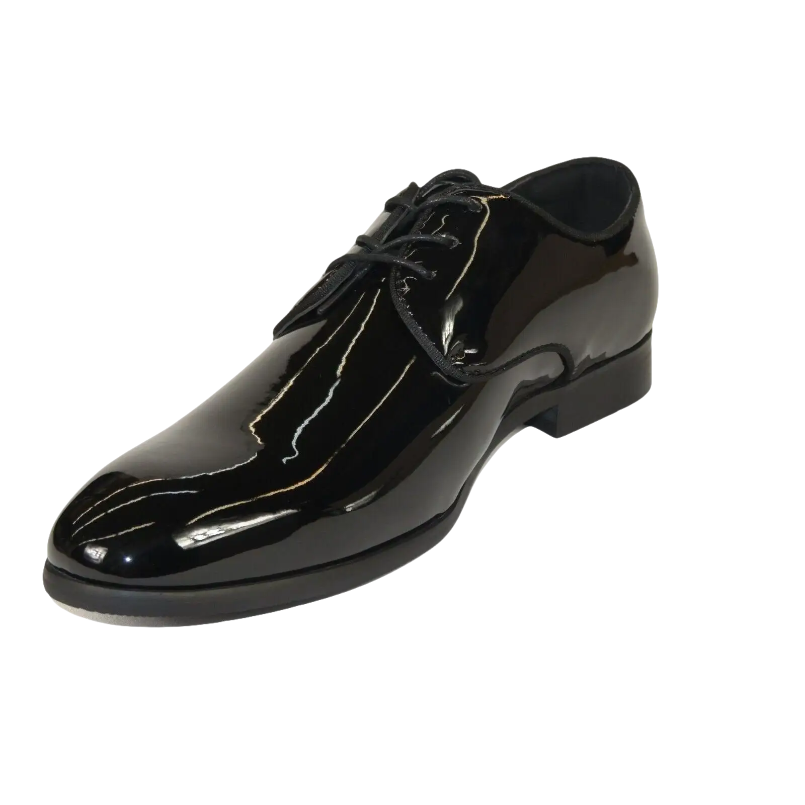 Men Santino Luciano Formal Dress Shoes Patent Leather Shiny Lace up F414 Black - J.Valintin Men's Wear Legend - 99038