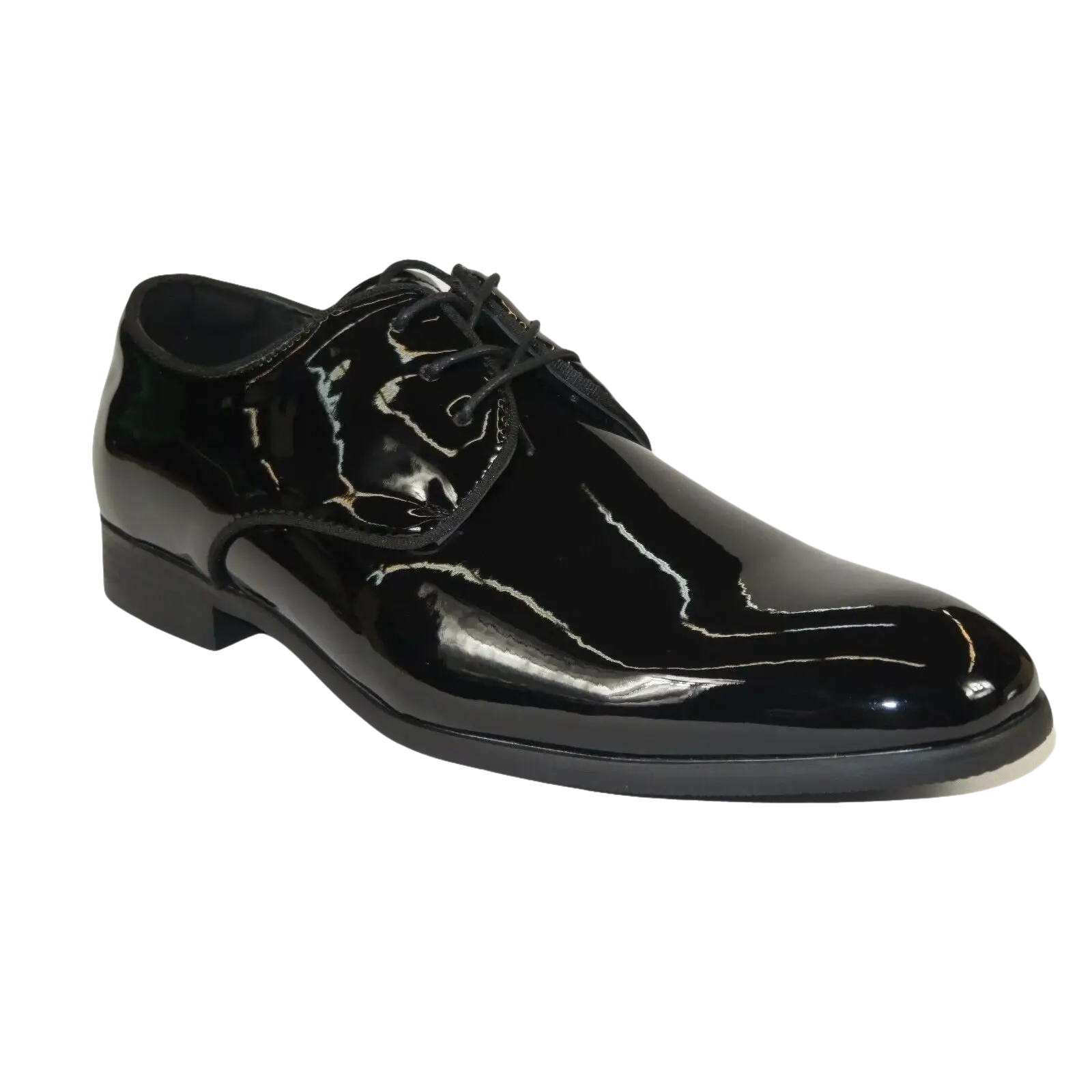 Men Santino Luciano Formal Dress Shoes Patent Leather Shiny Lace up F414 Black - J.Valintin Men's Wear Legend - 99038