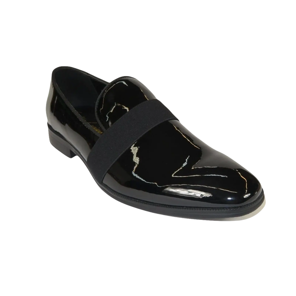Men Santino Luciano Formal Shoes Patent Leather Shiny Slip on Loafer C356 Black - J.Valintin Men's Wear Legend - 99030