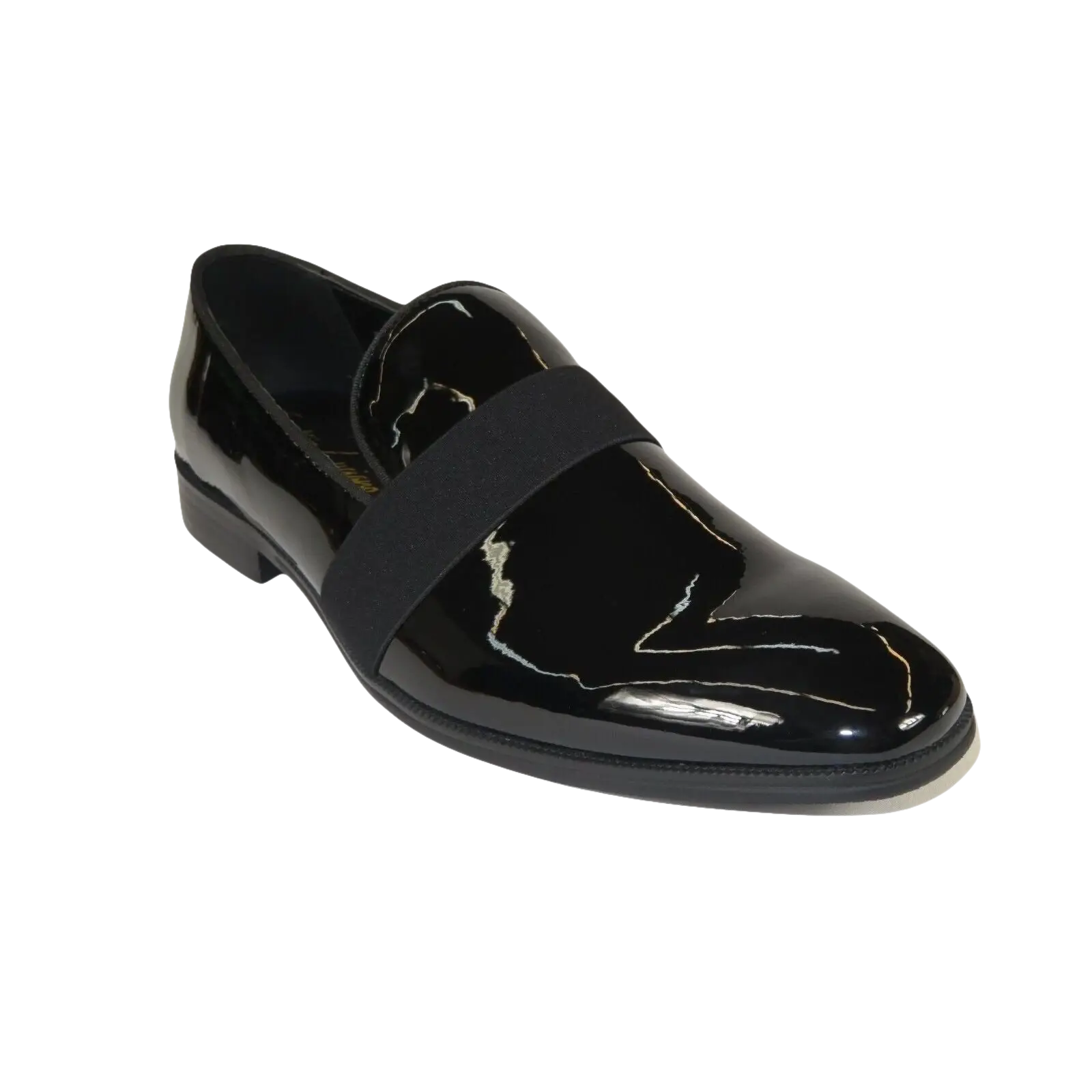 Men Santino Luciano Formal Shoes Patent Leather Shiny Slip on Loafer C356 Black - J.Valintin Men's Wear Legend - 99030
