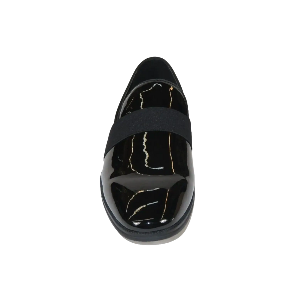 Men Santino Luciano Formal Shoes Patent Leather Shiny Slip on Loafer C356 Black - J.Valintin Men's Wear Legend - 99030