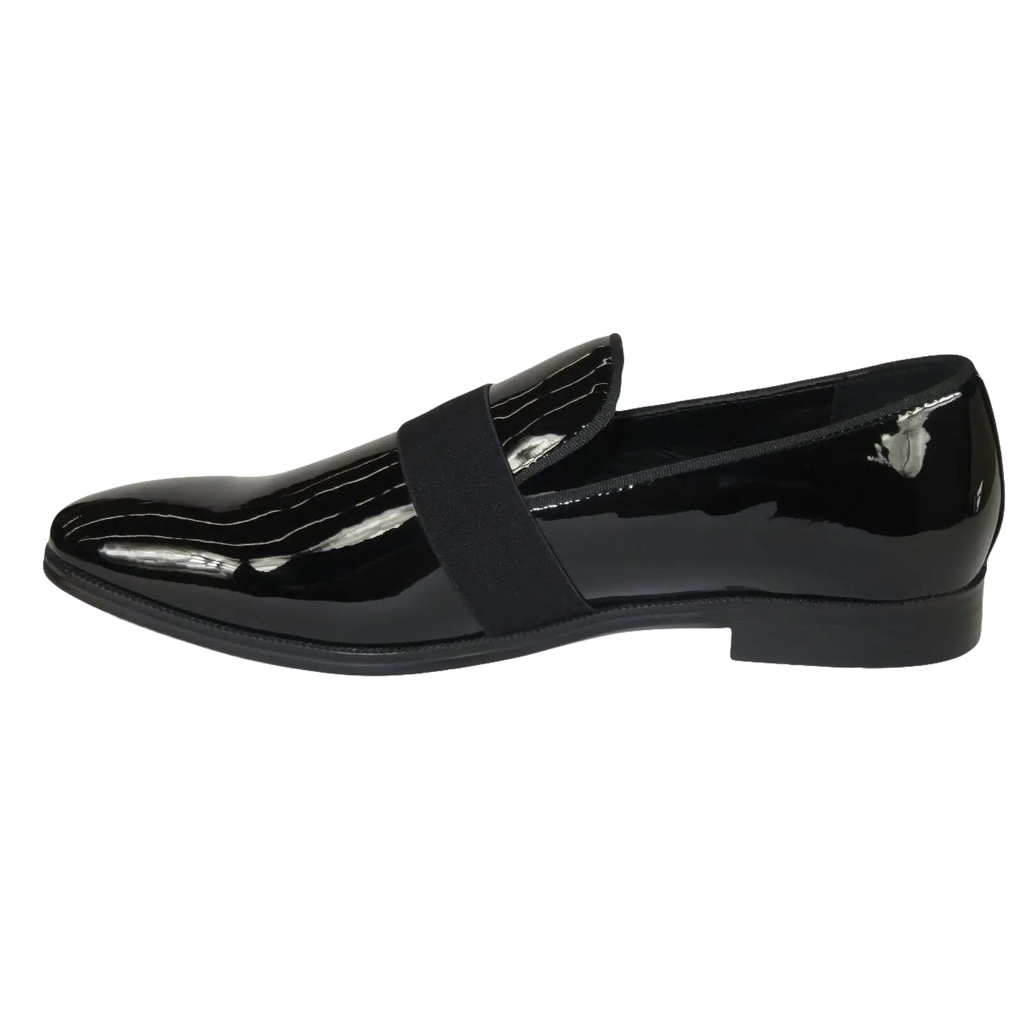 Men Santino Luciano Formal Shoes Patent Leather Shiny Slip on Loafer C356 Black - J.Valintin Men's Wear Legend - 99030