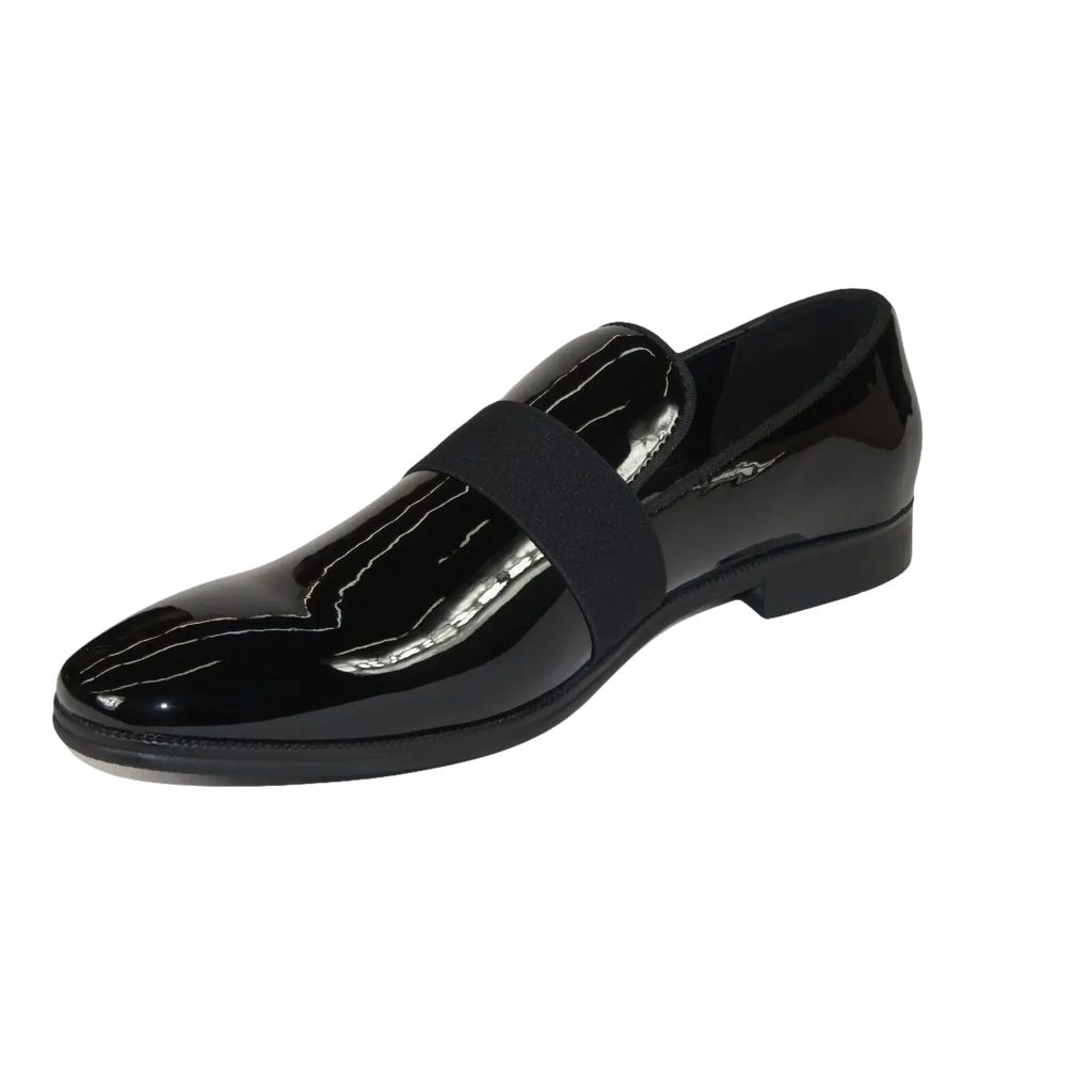 Men Santino Luciano Formal Shoes Patent Leather Shiny Slip on Loafer C356 Black - J.Valintin Men's Wear Legend - 99030
