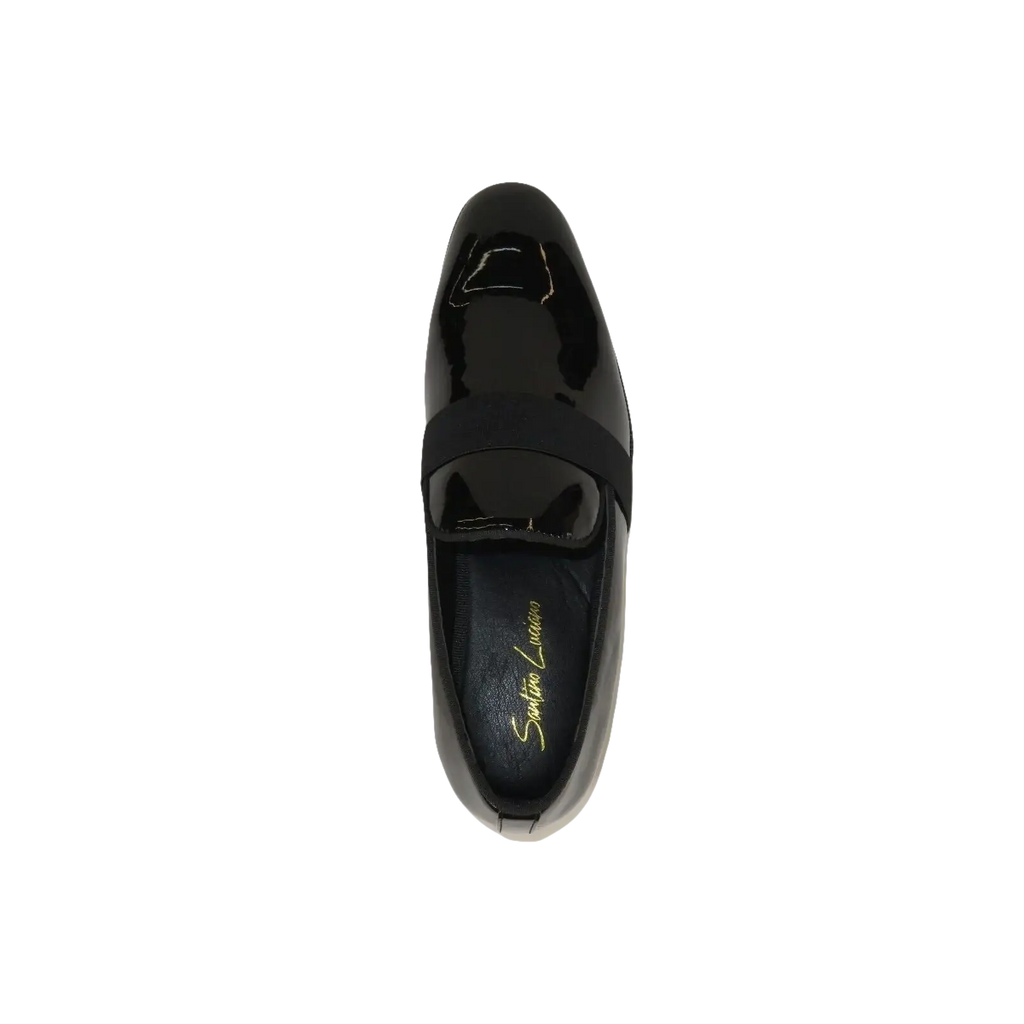Men Santino Luciano Formal Shoes Patent Leather Shiny Slip on Loafer C356 Black - J.Valintin Men's Wear Legend - 99030