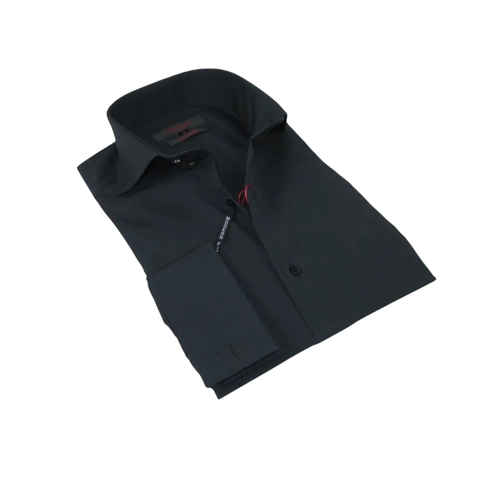 Men Shirt AXXESS Turkey Egyptian Cotton High Collar French Cuffs 224 - 05 Black - J.Valintin Men's Wear Legend - 99293