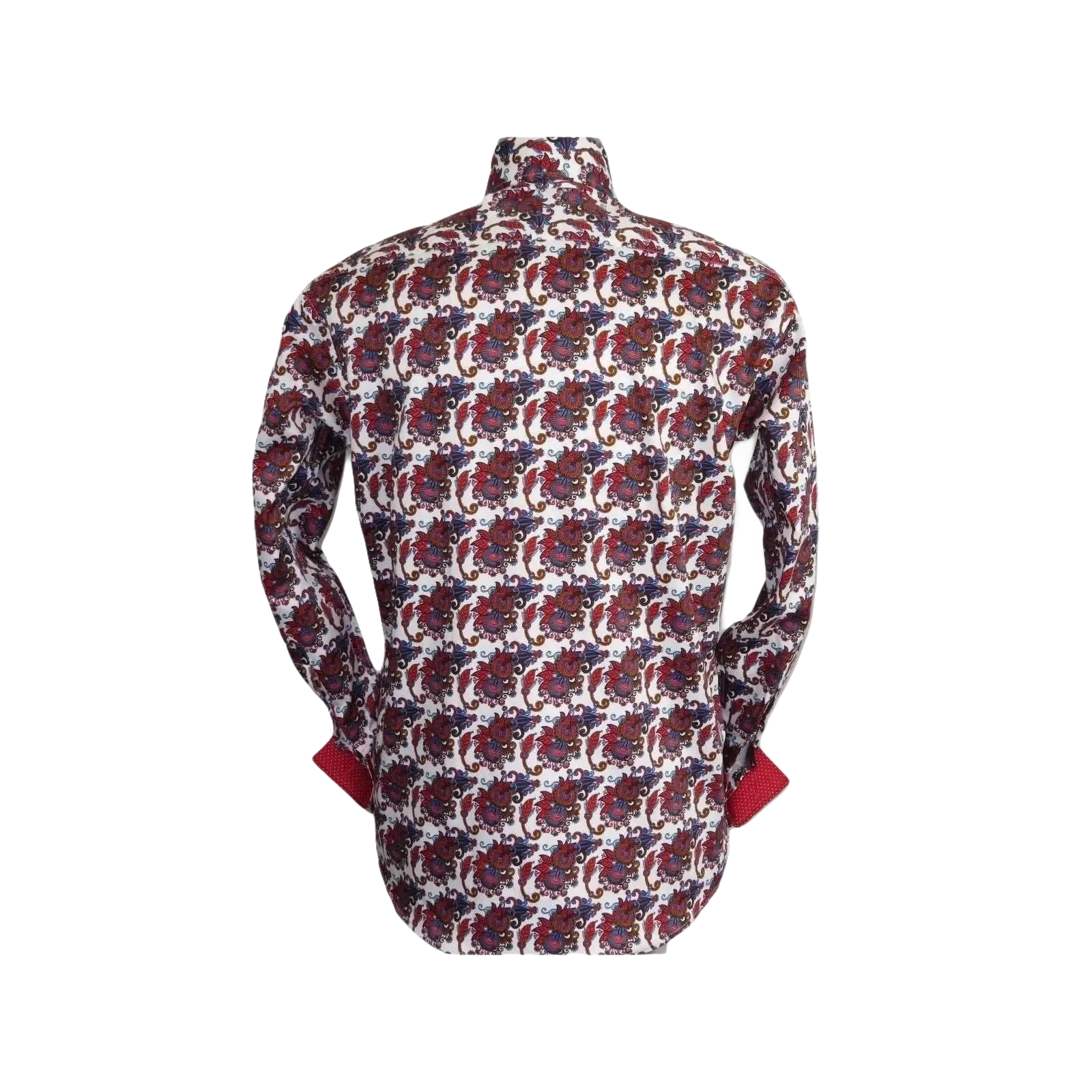 Men Shirt J.Valintin Turkey Egyption Cotton Axxess Style A113 - 10 Christmas Red - J.Valintin Men's Wear Legend - 3633
