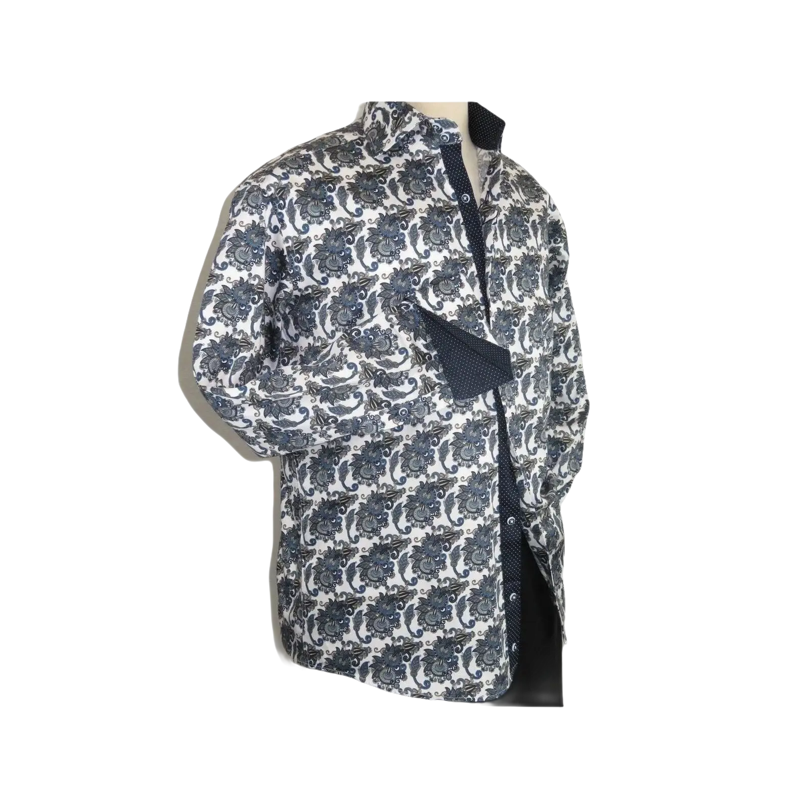 Men Shirt J.Valintin Turkey Usa 100% Egyptian Cotton Axxess Style A113 - 11 Blue - J.Valintin Men's Wear Legend - 3642