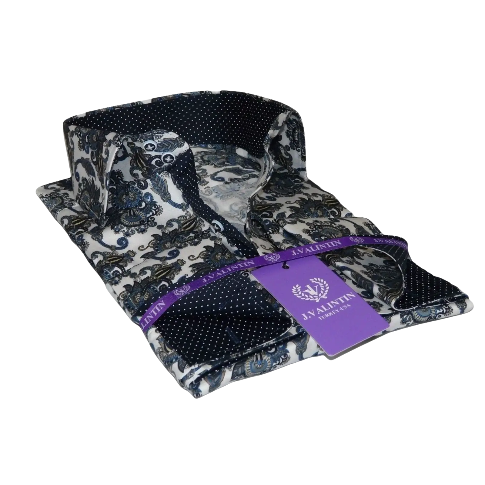 Men Shirt J.Valintin Turkey Usa 100% Egyptian Cotton Axxess Style A113 - 11 Blue - J.Valintin Men's Wear Legend - 3642