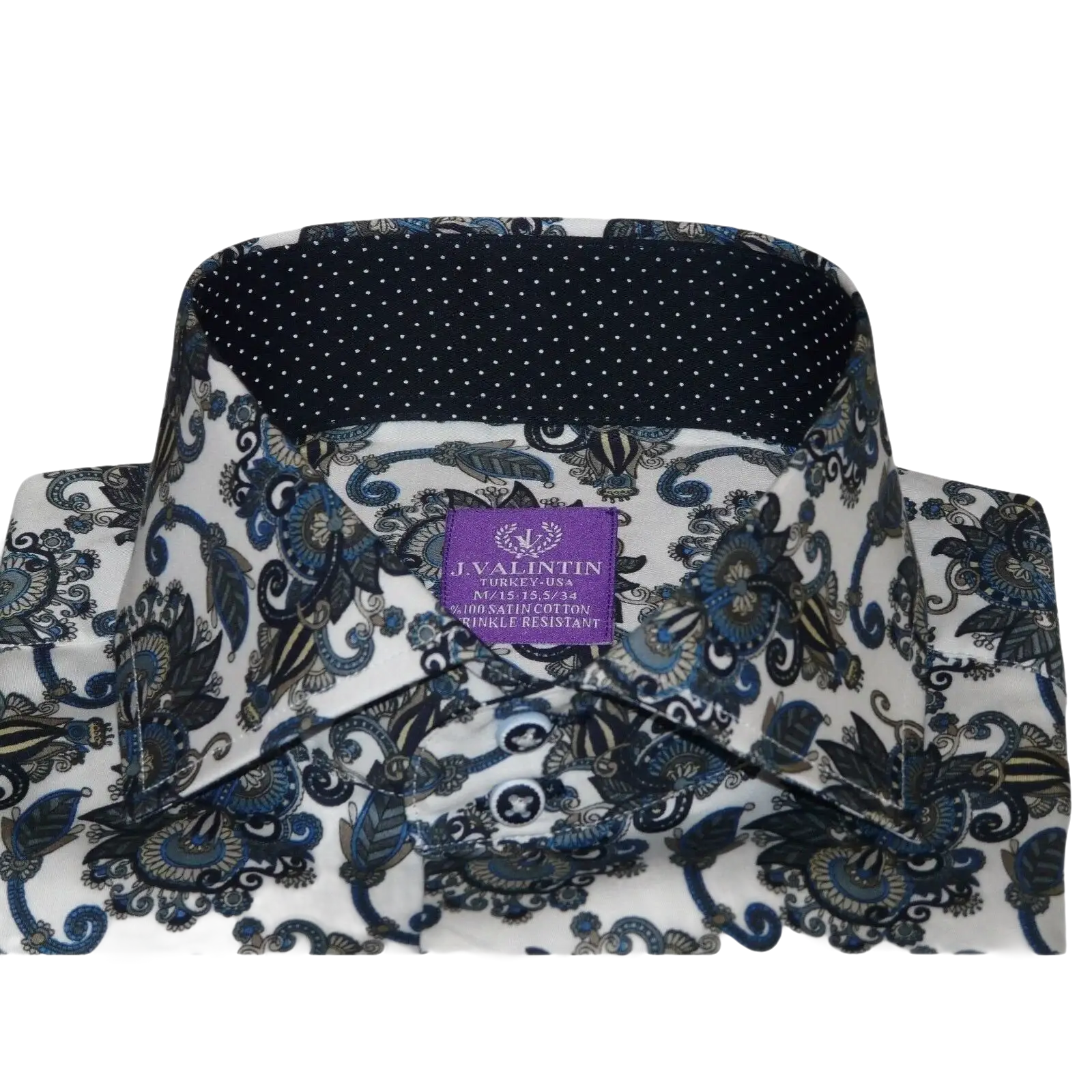 Men Shirt J.Valintin Turkey Usa 100% Egyptian Cotton Axxess Style A113 - 11 Blue - J.Valintin Men's Wear Legend - 3642