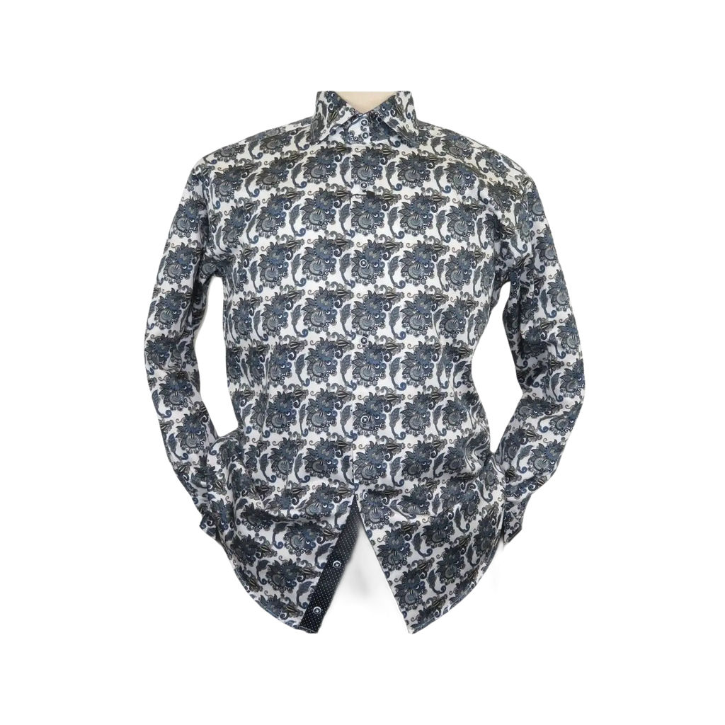 Men Shirt J.Valintin Turkey Usa 100% Egyptian Cotton Axxess Style A113 - 11 Blue - J.Valintin Men's Wear Legend - 3642