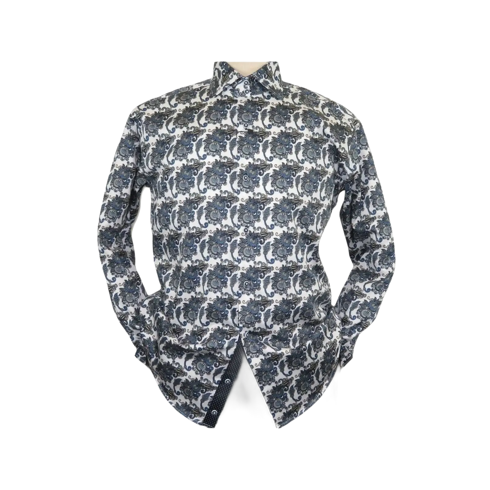 Men Shirt J.Valintin Turkey Usa 100% Egyptian Cotton Axxess Style A113 - 11 Blue - J.Valintin Men's Wear Legend - 3642