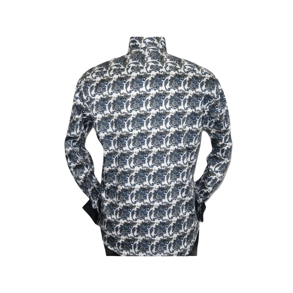 Men Shirt J.Valintin Turkey Usa 100% Egyptian Cotton Axxess Style A113 - 11 Blue - J.Valintin Men's Wear Legend - 3642