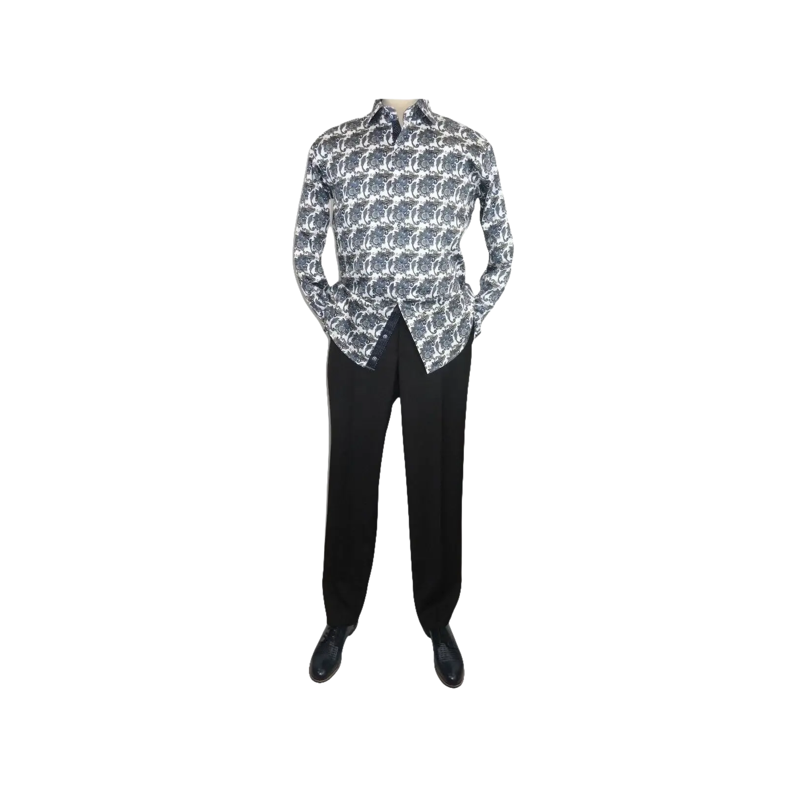 Men Shirt J.Valintin Turkey Usa 100% Egyptian Cotton Axxess Style A113 - 11 Blue - J.Valintin Men's Wear Legend - 3642