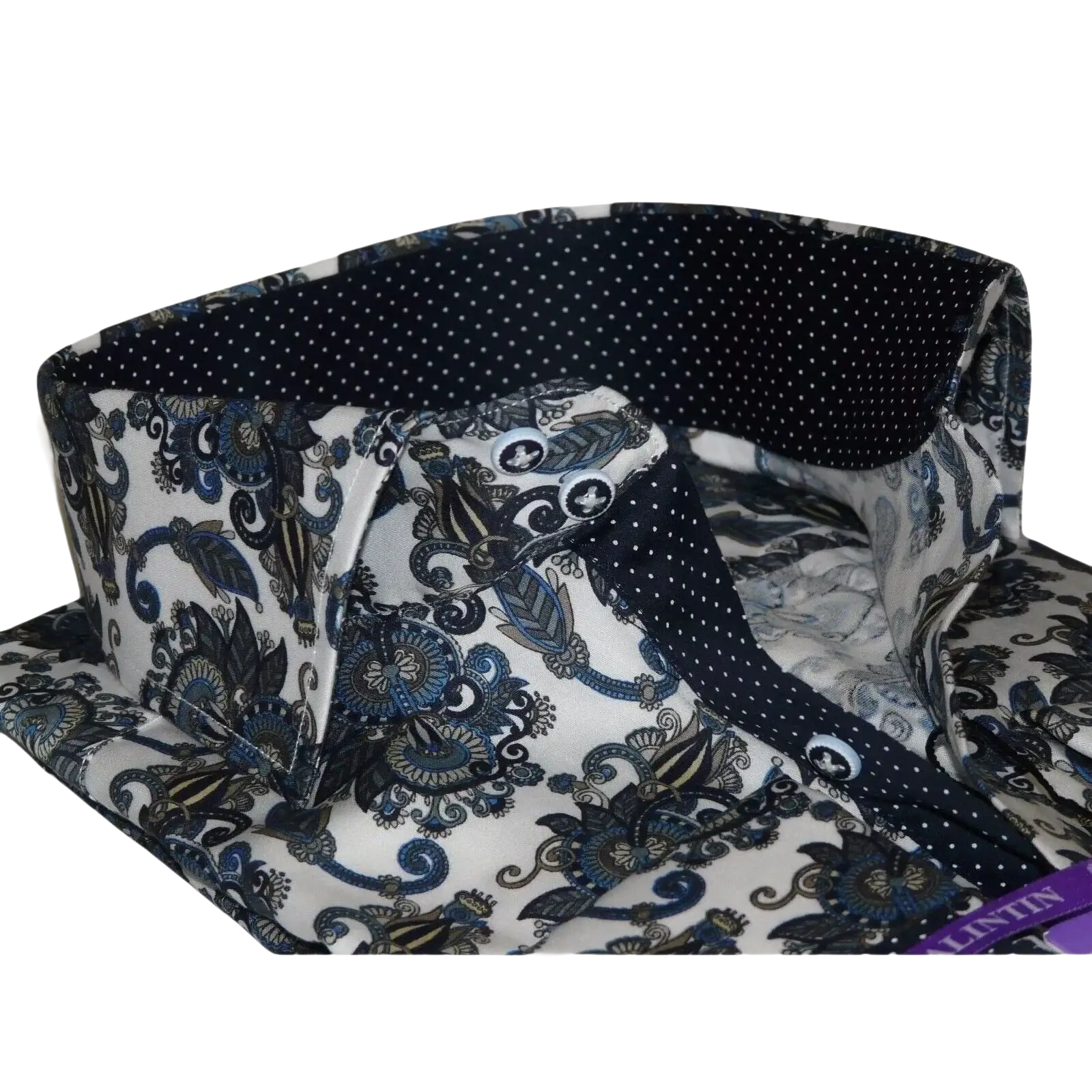 Men Shirt J.Valintin Turkey Usa 100% Egyptian Cotton Axxess Style A113 - 11 Blue - J.Valintin Men's Wear Legend - 3642