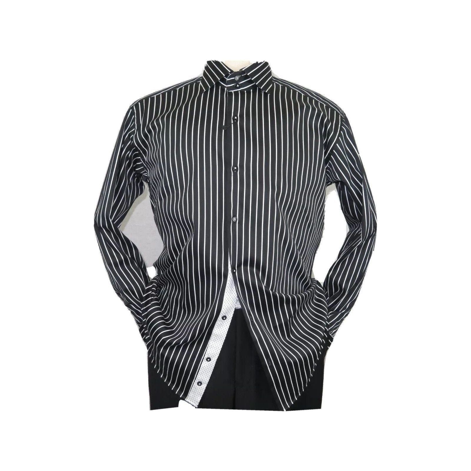 Men Shirt J.Valintin Turkey - Usa 100% Egyption Cotton Axxess Style 1594 - 14 Black - J.Valintin Men's Wear Legend - 1558