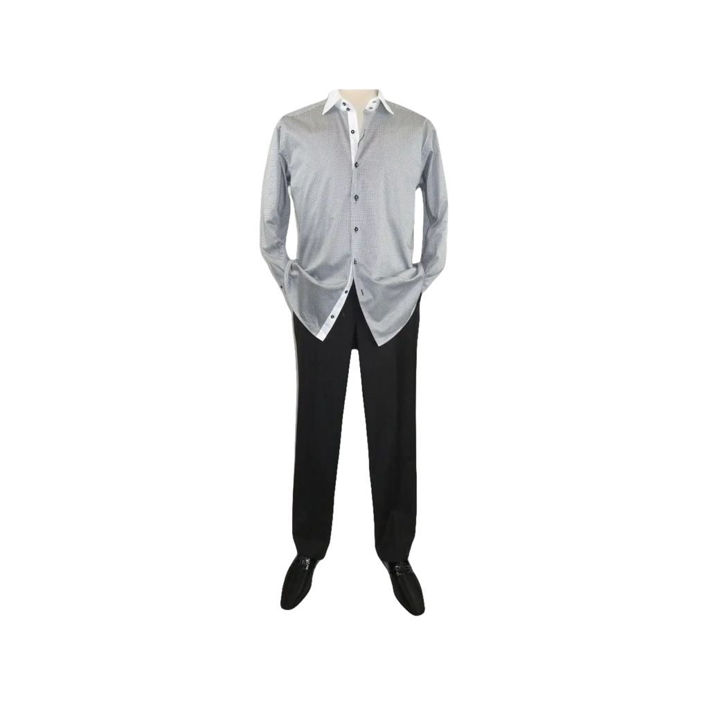 Men Shirt J.Valintin Turkey - Usa 100% Egyption Cotton Axxess Style 1R57 - 01 black - J.Valintin Men's Wear Legend - 32