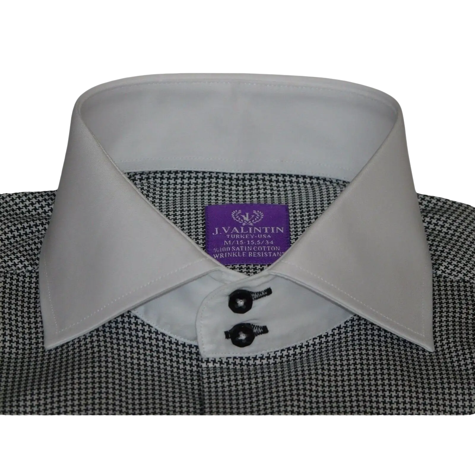 Men Shirt J.Valintin Turkey - Usa 100% Egyption Cotton Axxess Style 1R57 - 01 black - J.Valintin Men's Wear Legend - 32