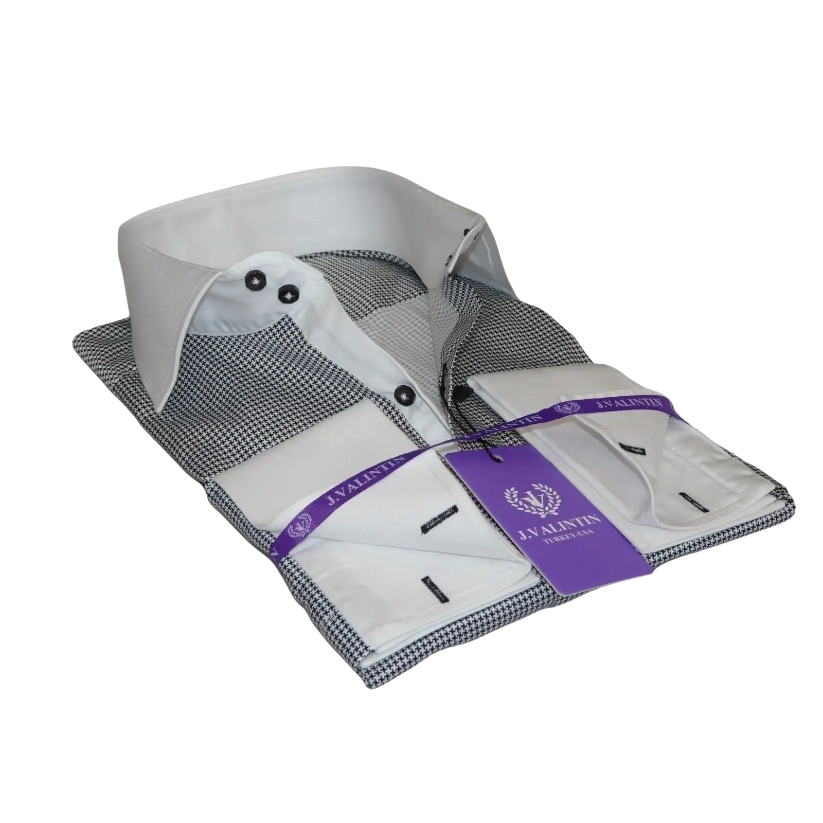 Men Shirt J.Valintin Turkey - Usa 100% Egyption Cotton Axxess Style 1R57 - 01 black - J.Valintin Men's Wear Legend - 32