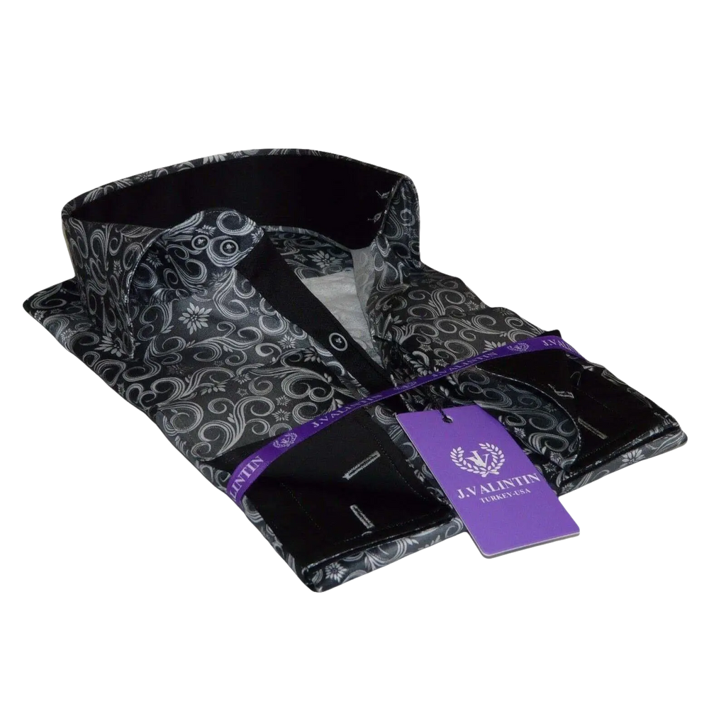 Men Shirt J.Valintin Turkey - Usa 100% Egyption Cotton Axxess Style 7164 - 10 gray - J.Valintin Men's Wear Legend - 3624