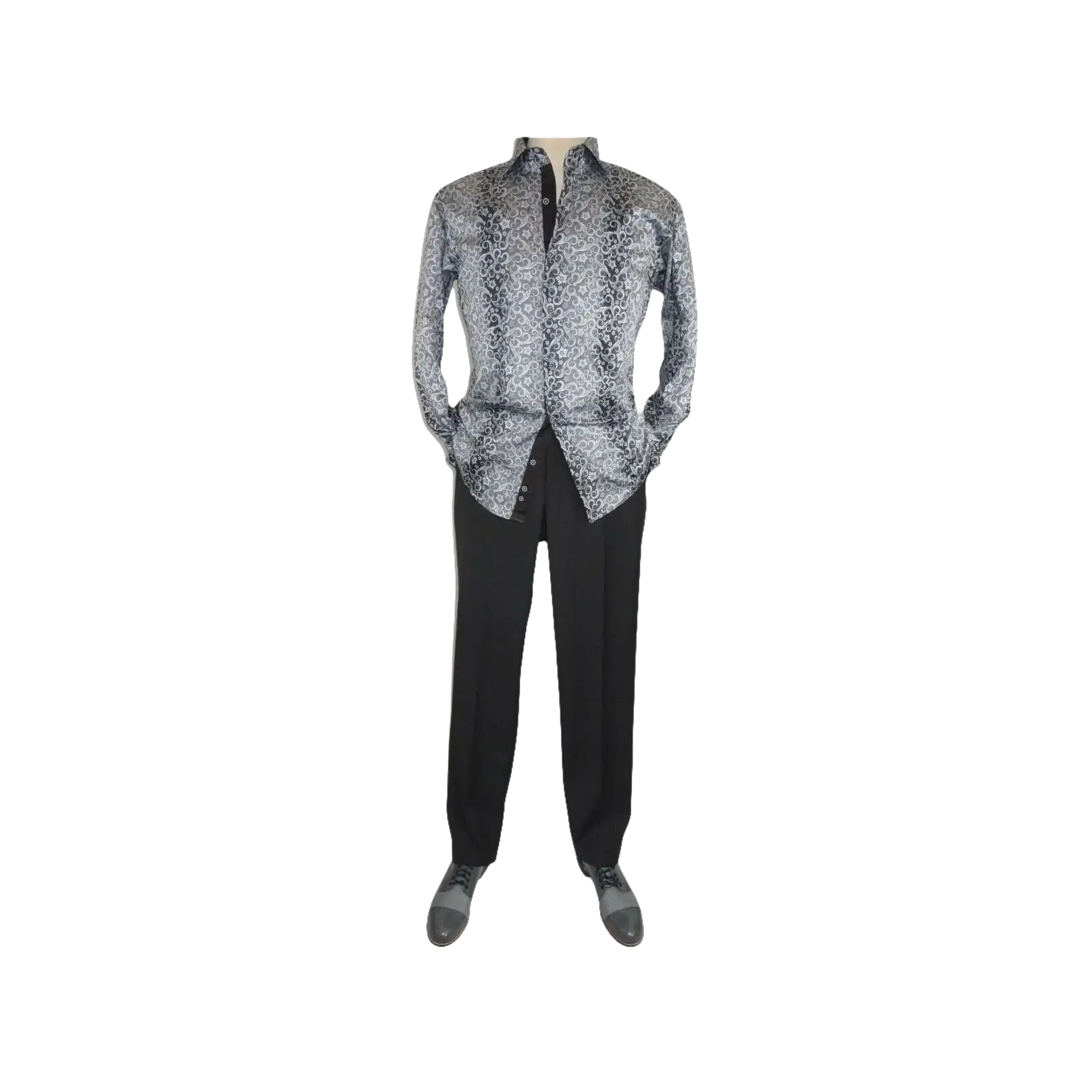 Men Shirt J.Valintin Turkey - Usa 100% Egyption Cotton Axxess Style 7164 - 10 gray - J.Valintin Men's Wear Legend - 3624
