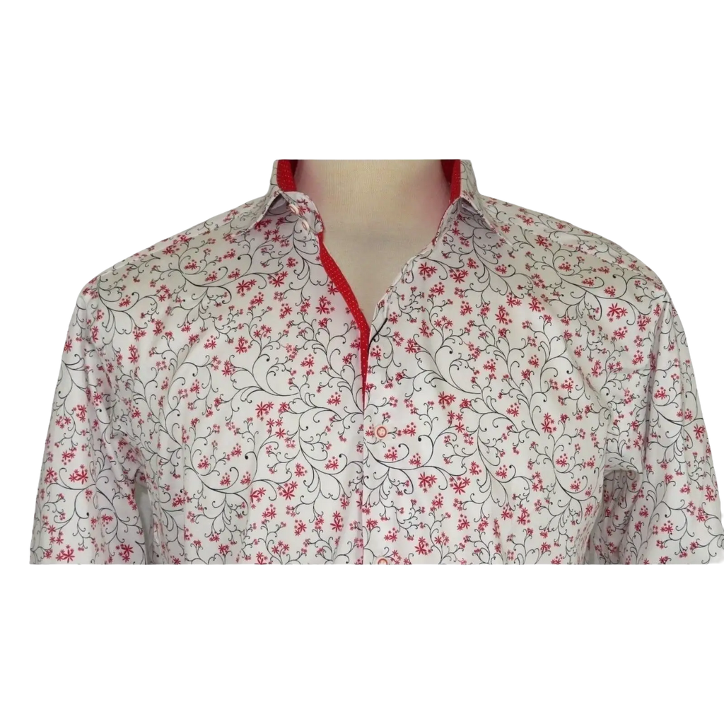 Men Shirt J.Valintin Turkey Usa All Egyptian Cotton Axxess Style 3325 - 01 Red - J.Valintin Men's Wear Legend - 4916