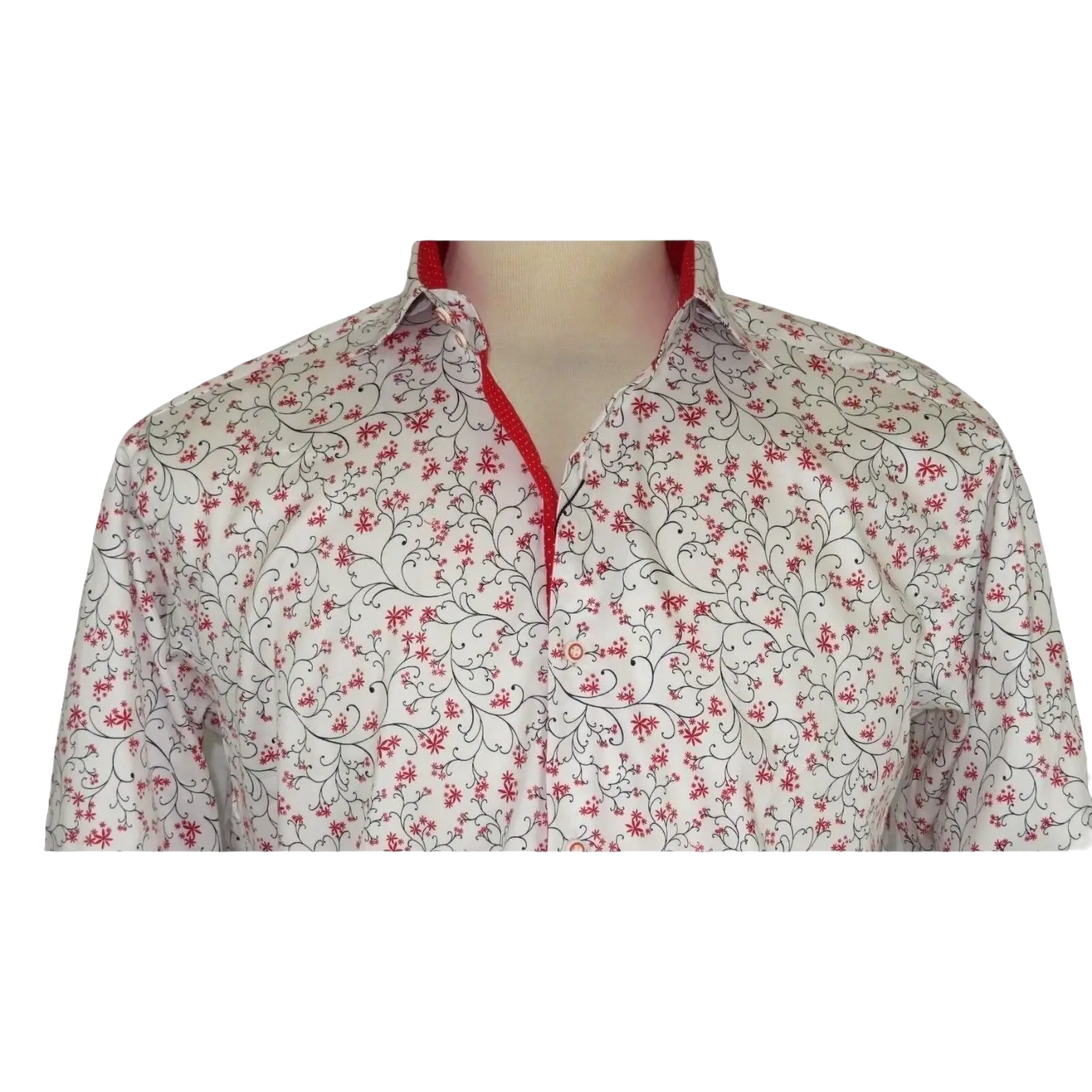 Men Shirt J.Valintin Turkey Usa All Egyptian Cotton Axxess Style 3325 - 01 Red - J.Valintin Men's Wear Legend - 4916