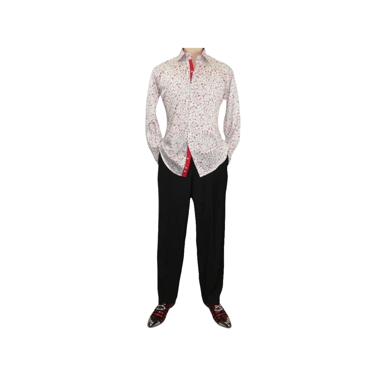 Men Shirt J.Valintin Turkey Usa All Egyptian Cotton Axxess Style 3325 - 01 Red - J.Valintin Men's Wear Legend - 4916