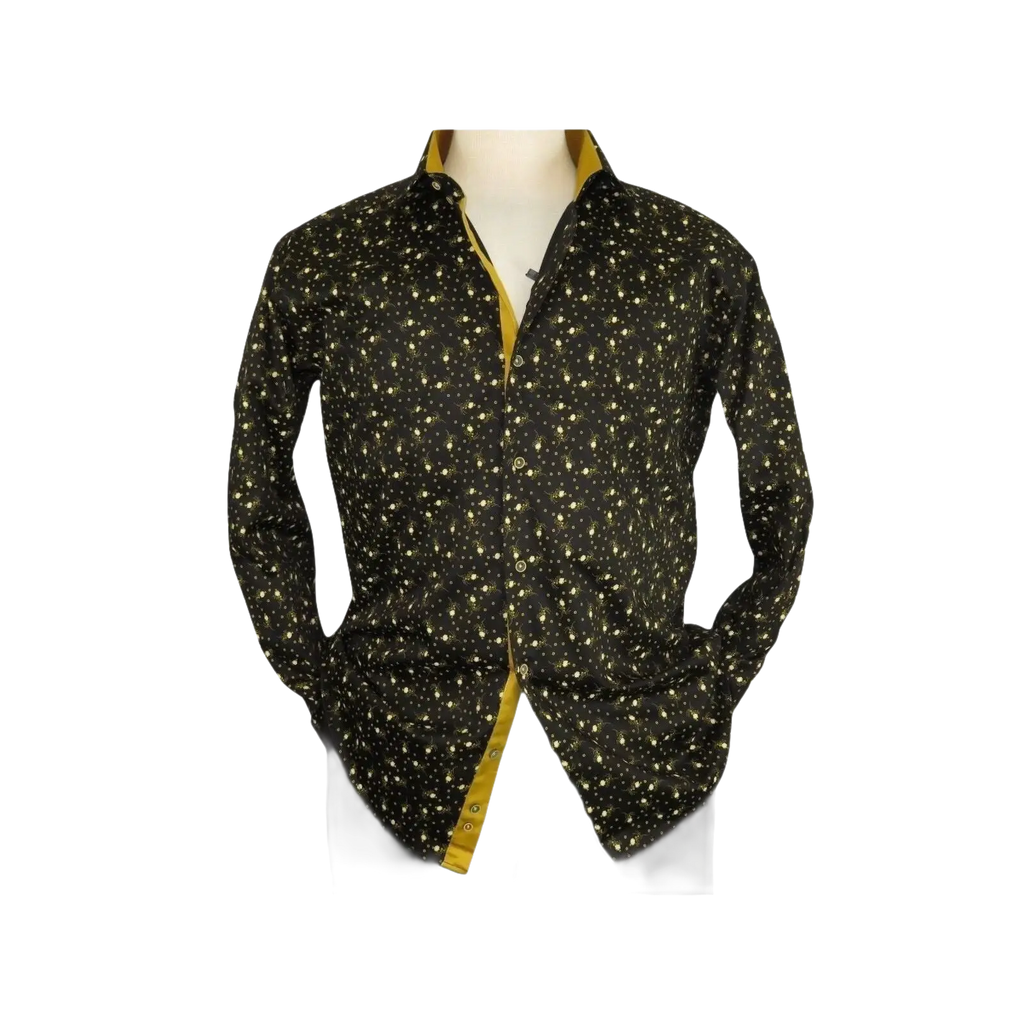 Men Shirt J.Valintin Turkey Usa Egyptian Cotton Axxess Style 2Z50 - 06 Black - J.Valintin Men's Wear Legend - 4894