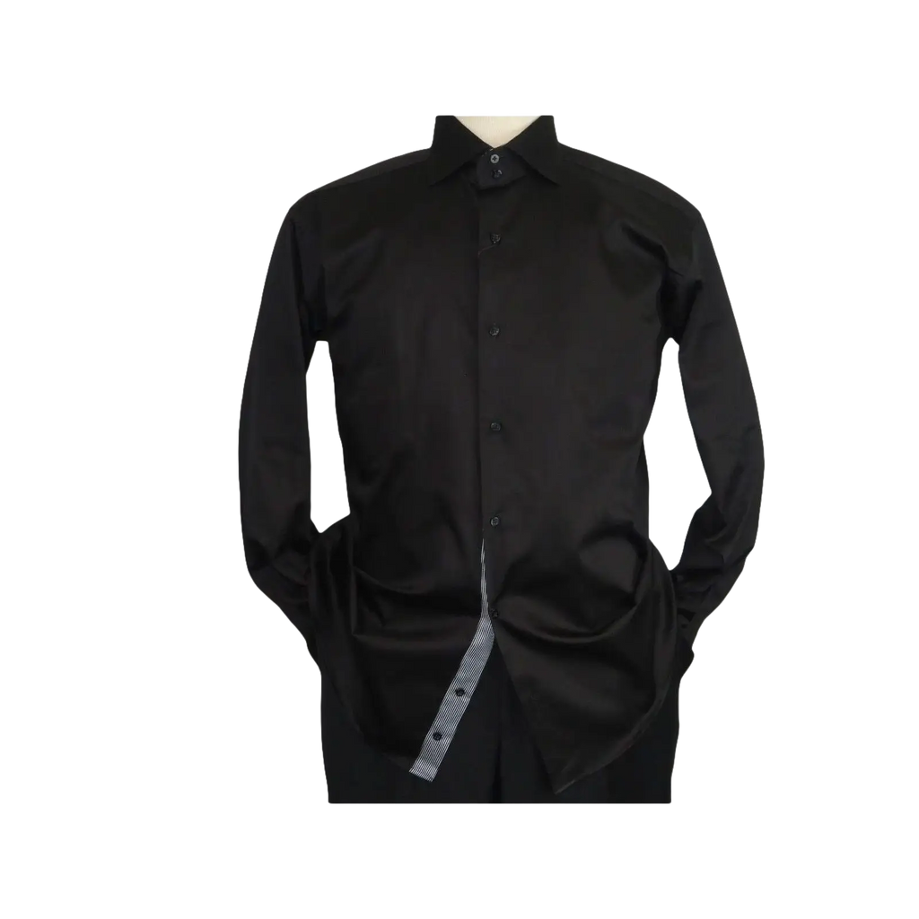 Men Shirt J.Valintin Turkey Usa Egyptian Cotton Axxess Style 6001 black - J.Valintin Men's Wear Legend - 4952
