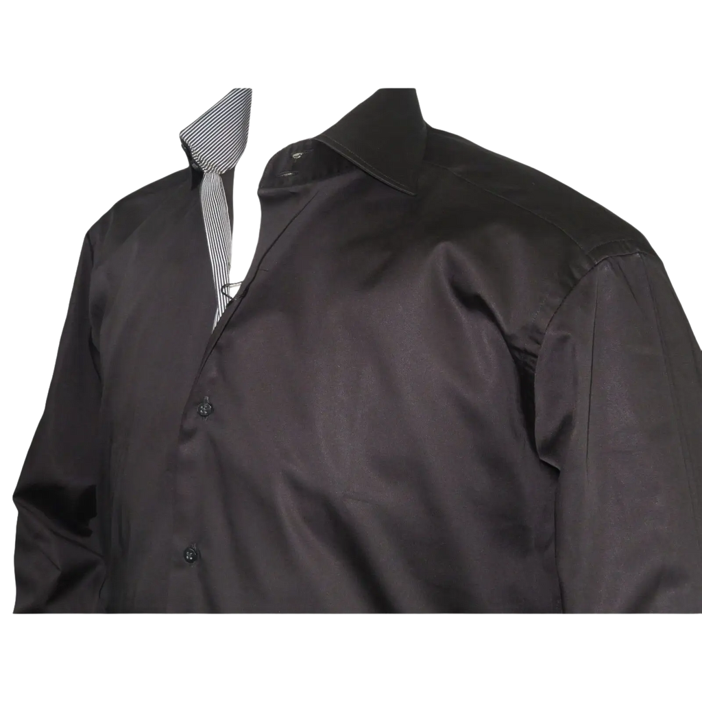 Men Shirt J.Valintin Turkey Usa Egyptian Cotton Axxess Style 6001 black - J.Valintin Men's Wear Legend - 4952