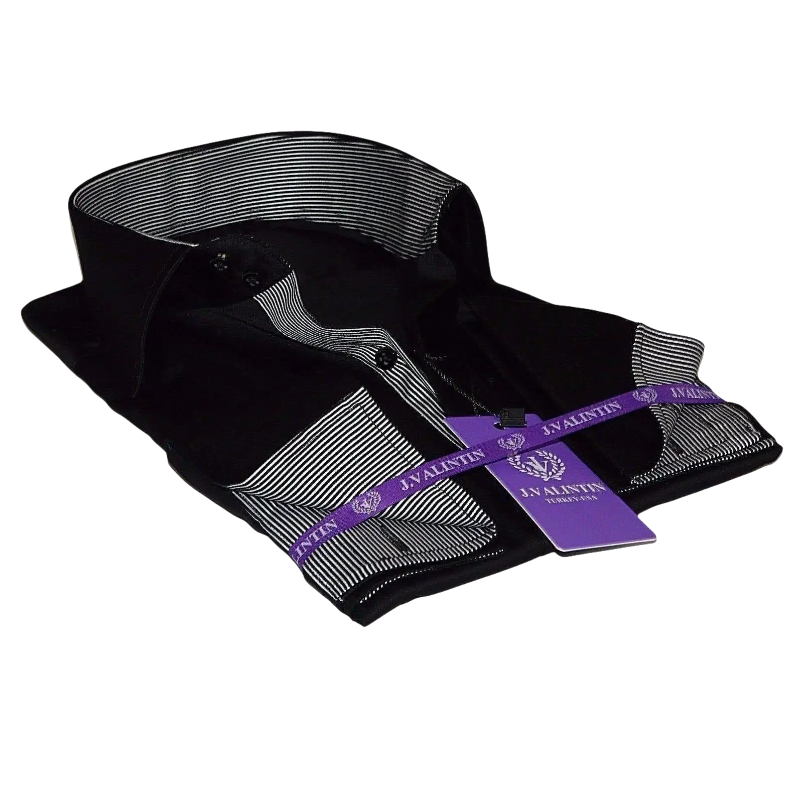 Men Shirt J.Valintin Turkey Usa Egyptian Cotton Axxess Style 6001 black - J.Valintin Men's Wear Legend - 4952