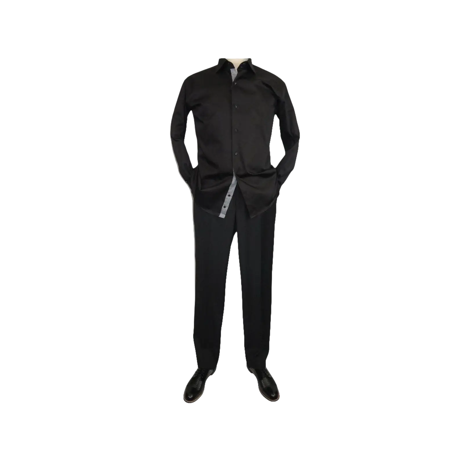 Men Shirt J.Valintin Turkey Usa Egyptian Cotton Axxess Style 6001 black - J.Valintin Men's Wear Legend - 4952
