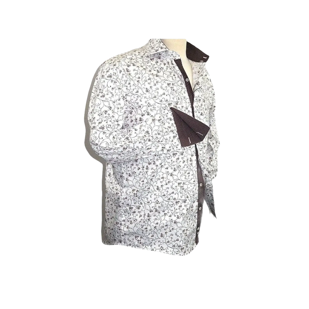 Men Shirt J.Valintin Turkey Usa Egyption Cotton Axxess Style 3325 - 1 Brown - J.Valintin Men's Wear Legend - 4900