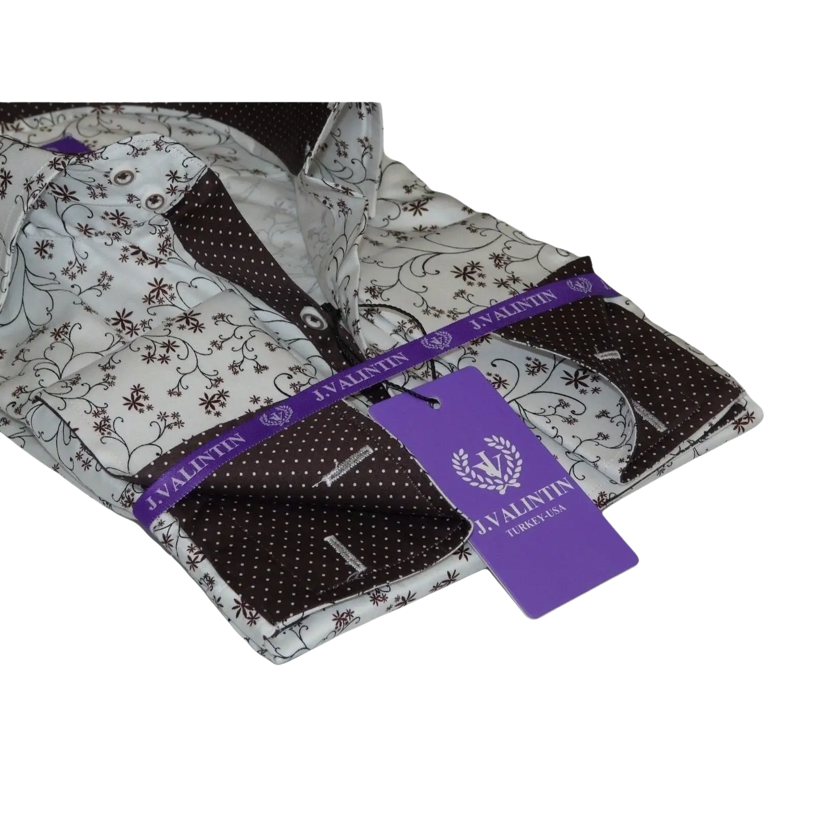 Men Shirt J.Valintin Turkey Usa Egyption Cotton Axxess Style 3325 - 1 Brown - J.Valintin Men's Wear Legend - 4900