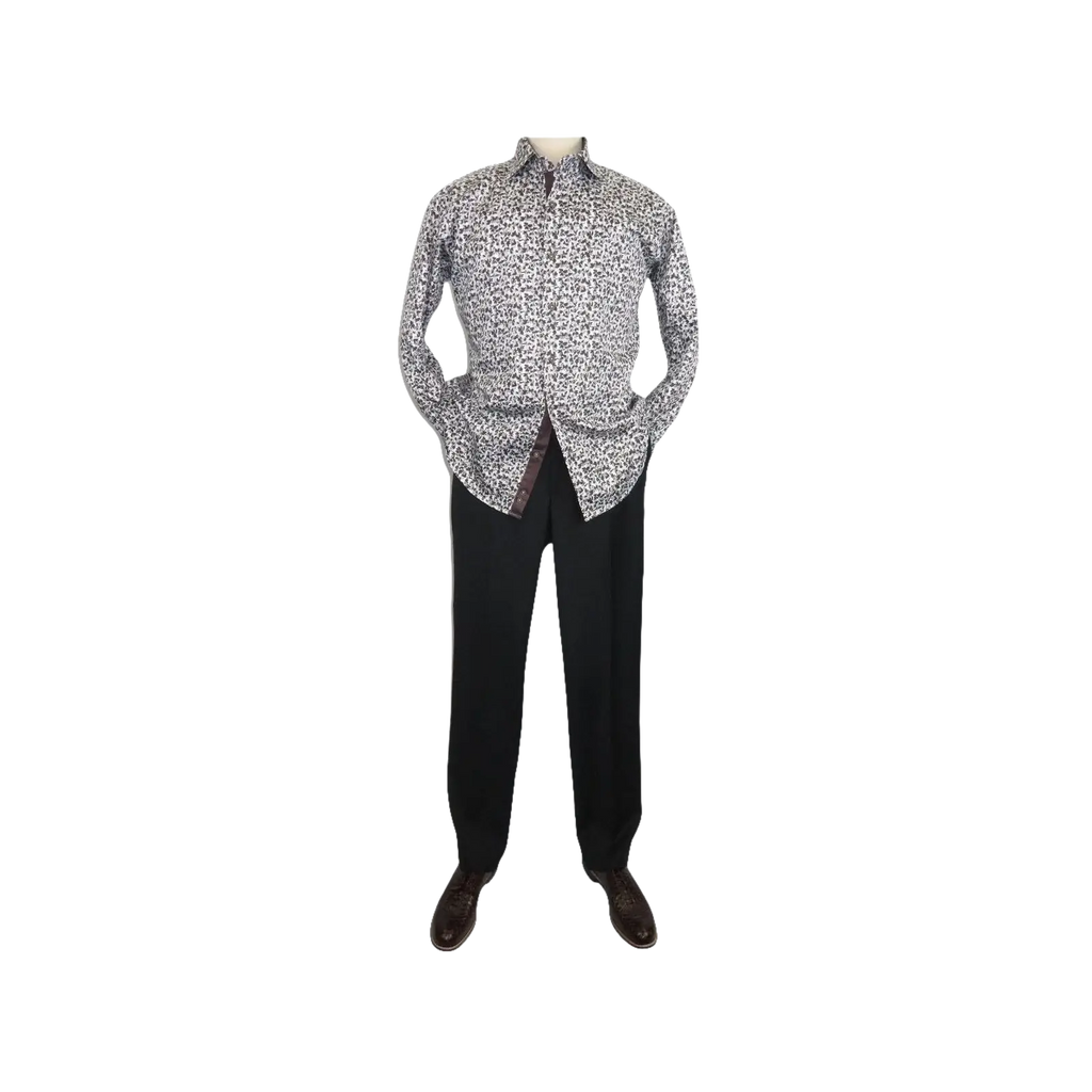 Men Shirt J.Valintin Turkey Usa Egyption Cotton Axxess Style 3T39 - 04 brown - J.Valintin Men's Wear Legend - 4934