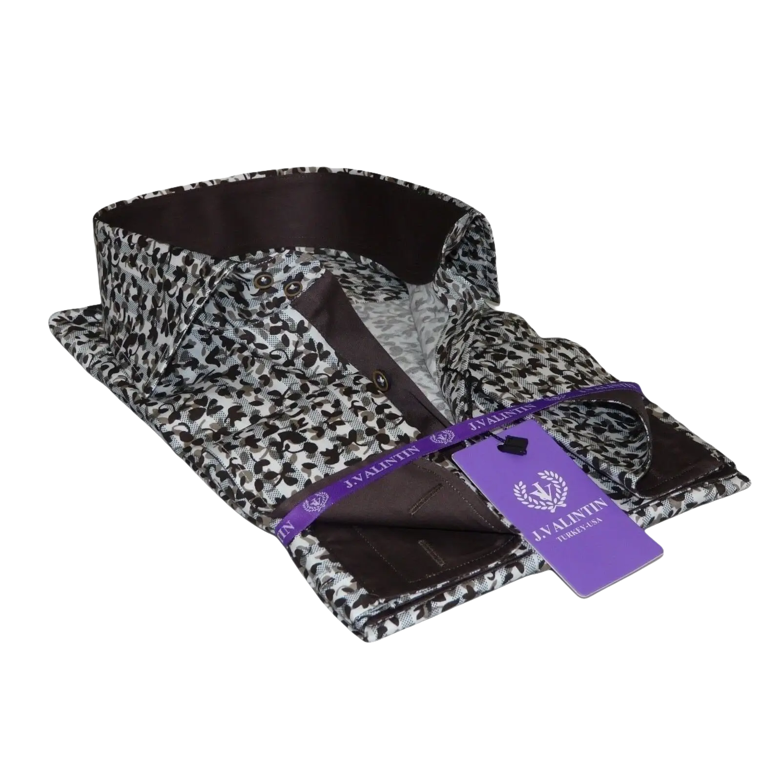 Men Shirt J.Valintin Turkey Usa Egyption Cotton Axxess Style 3T39 - 04 brown - J.Valintin Men's Wear Legend - 4934